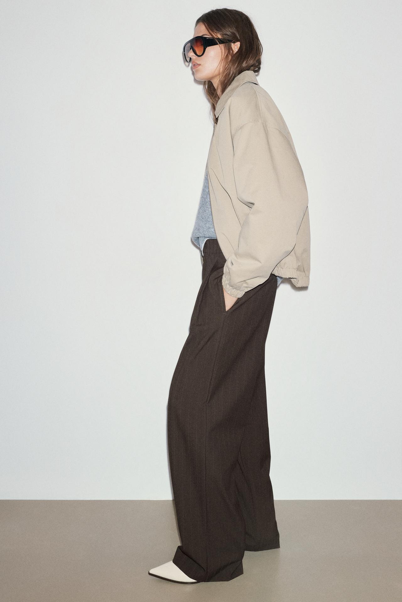 Darted smart trousers — Striped