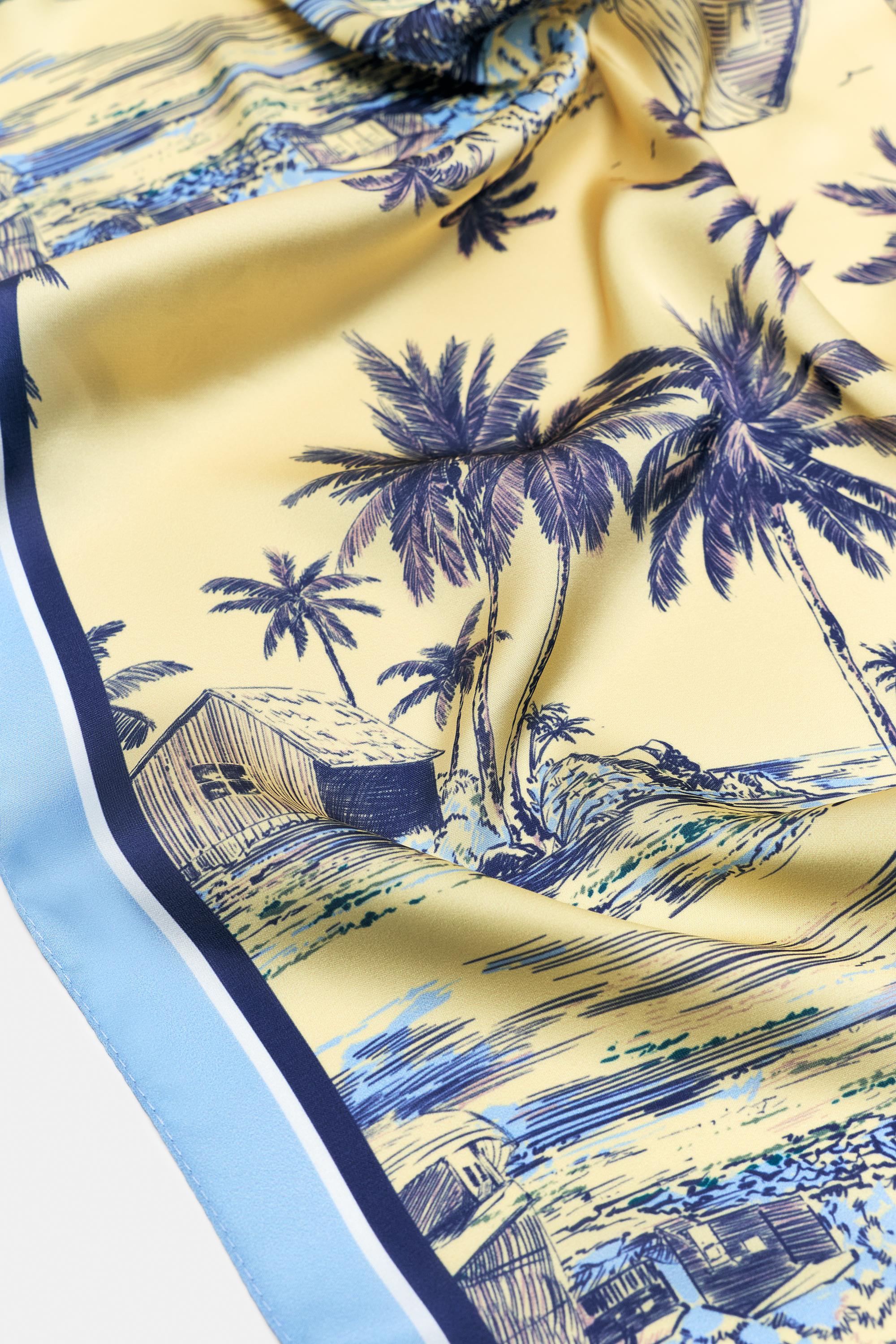 Saten plaj desenli bandana - Görsel 6