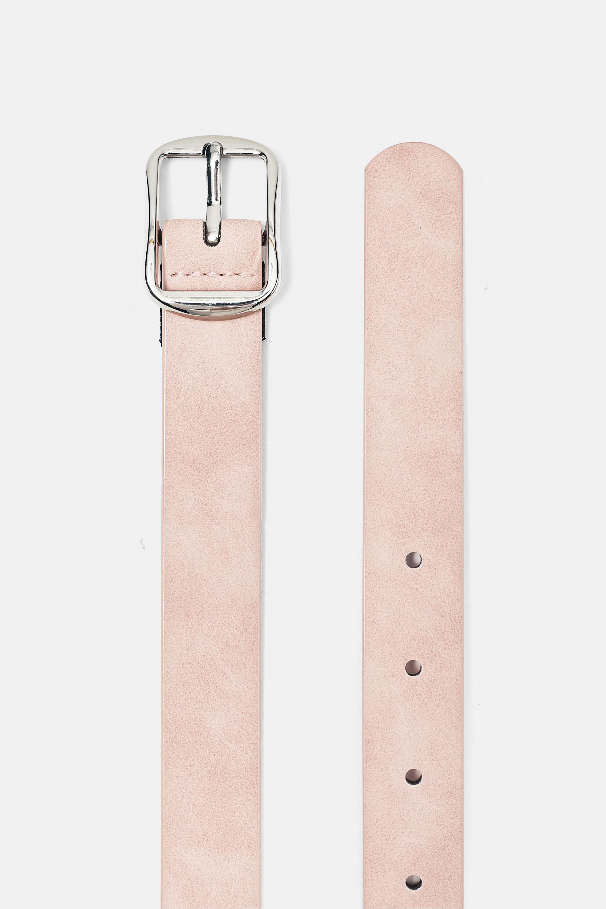 Square buckle belt — Pink