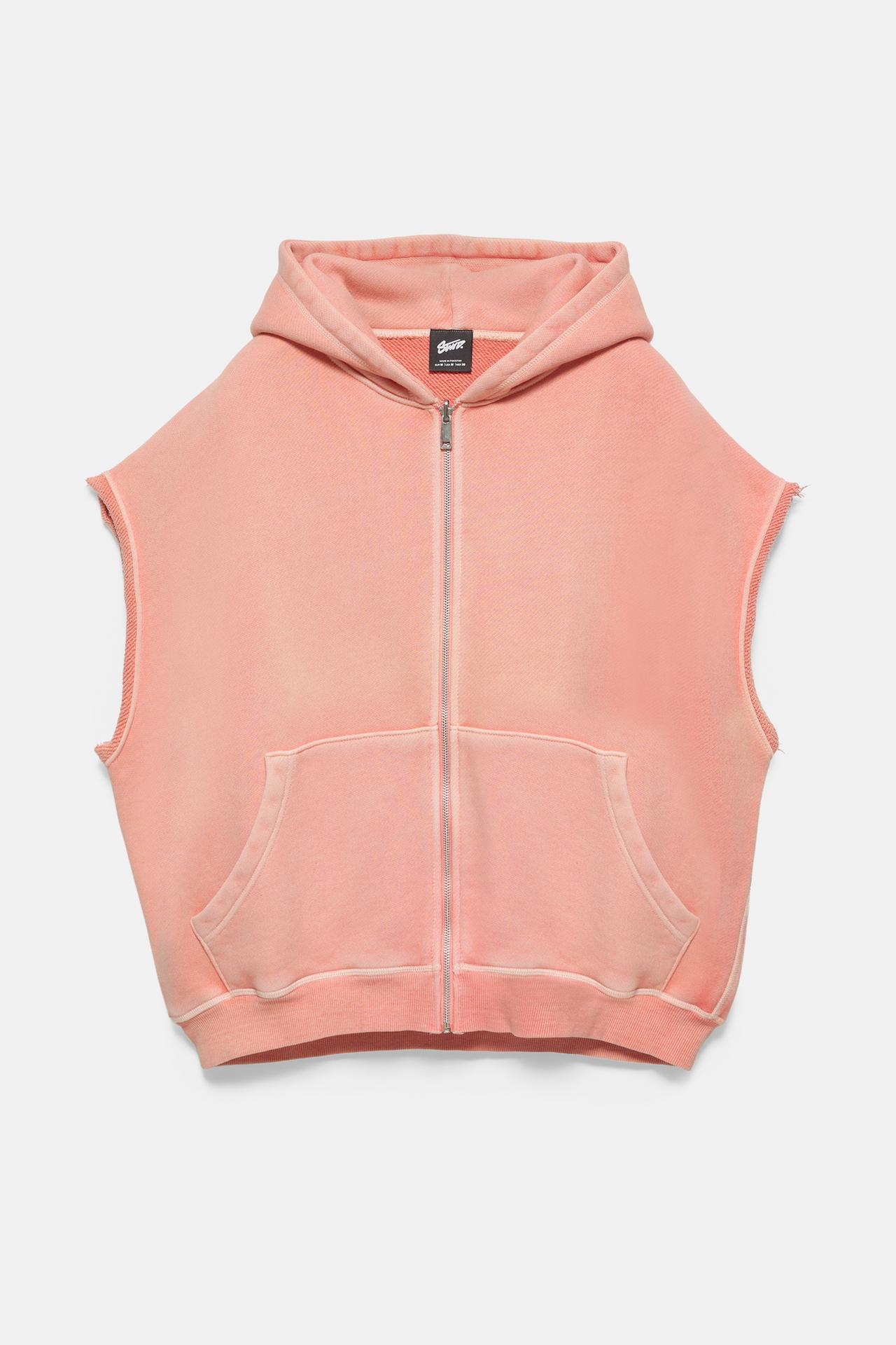 Sleeveless hoodie — Coral
