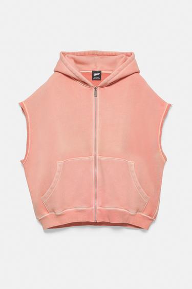 Sleeveless hoodie — Coral 6