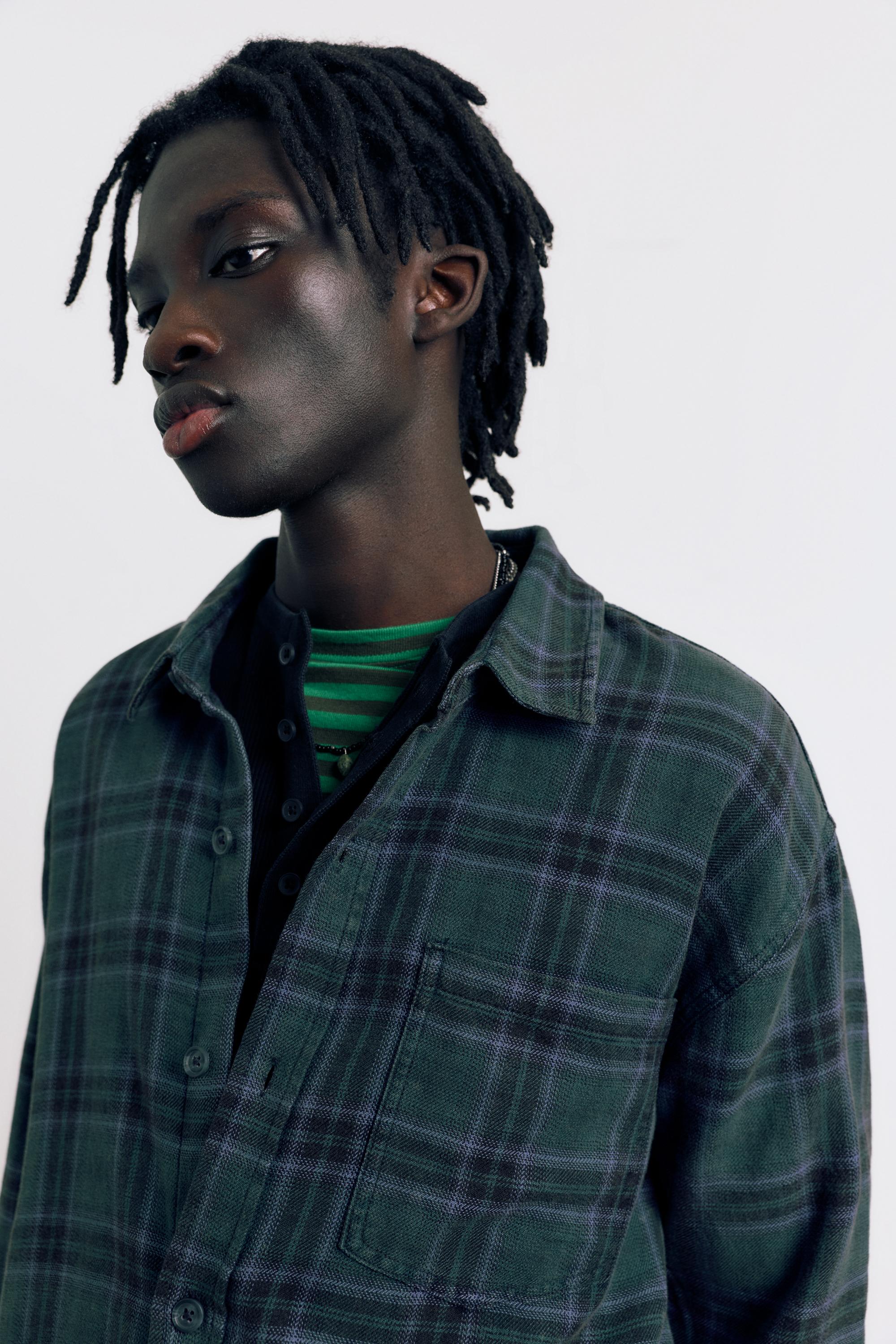 Uzun kollu kareli gömlek - Görsel 41