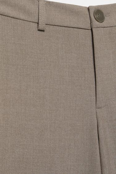 Slim fit straight smart trousers — Mole brown 8