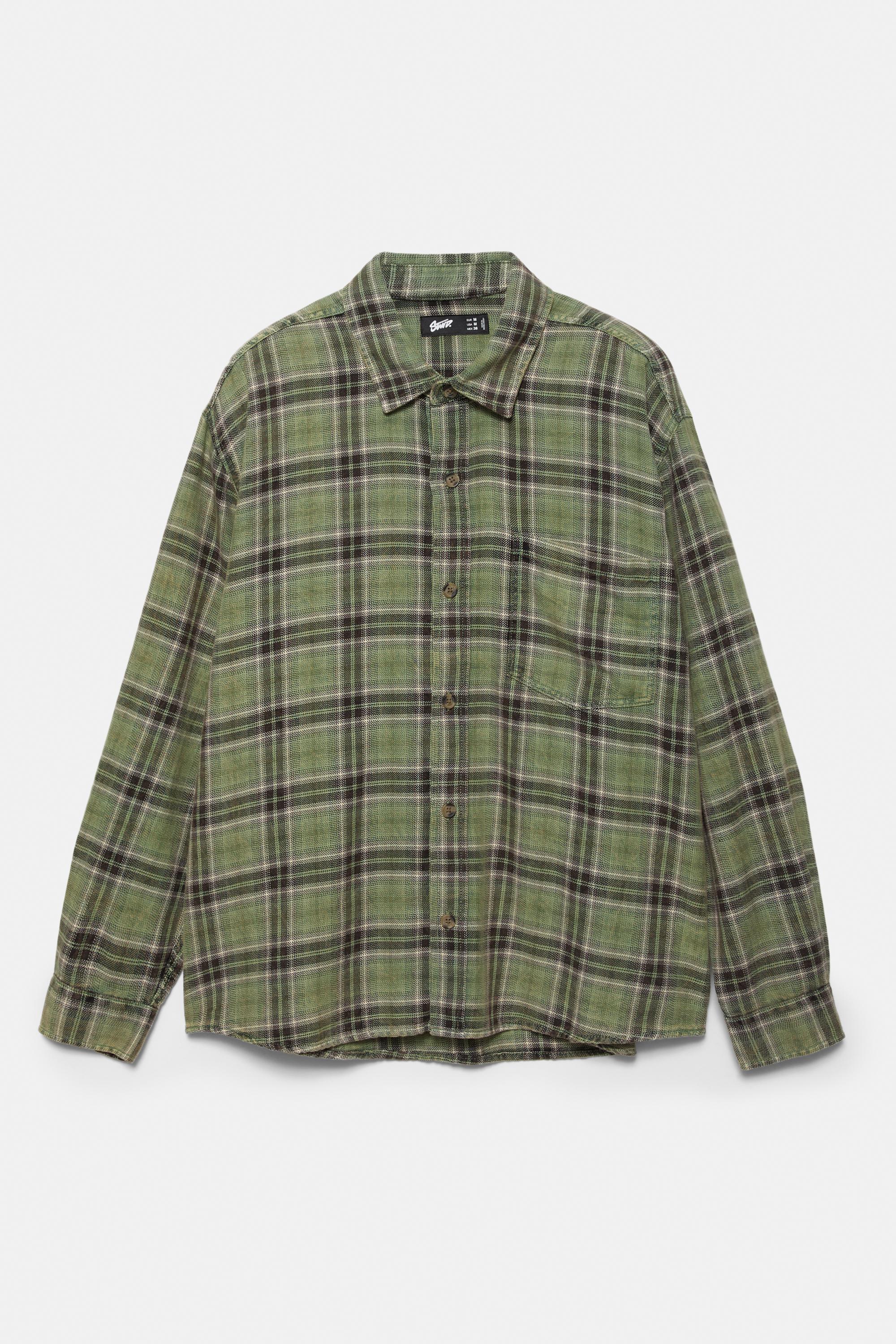 Uzun kollu kareli gömlek