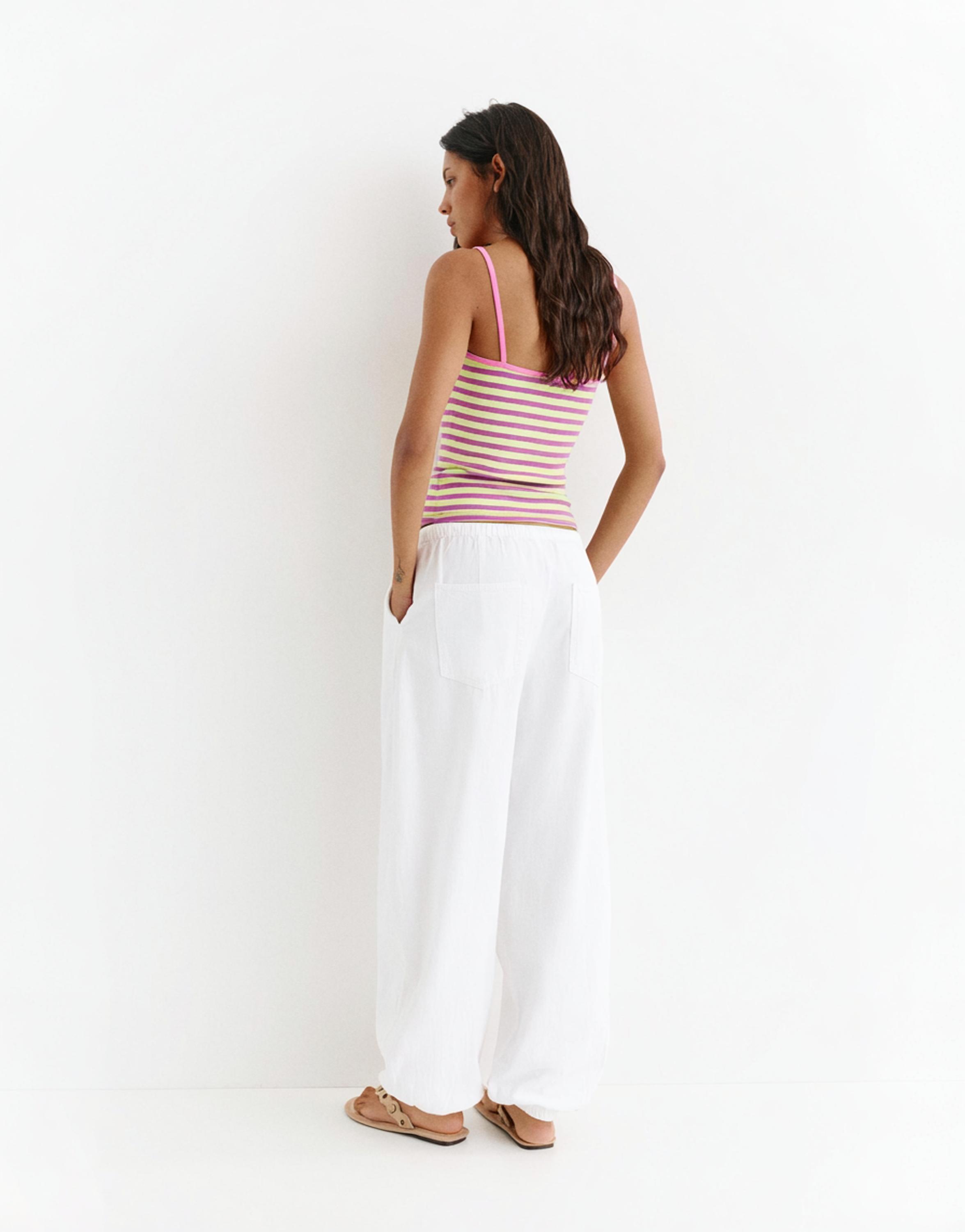 Thin strap top — Striped