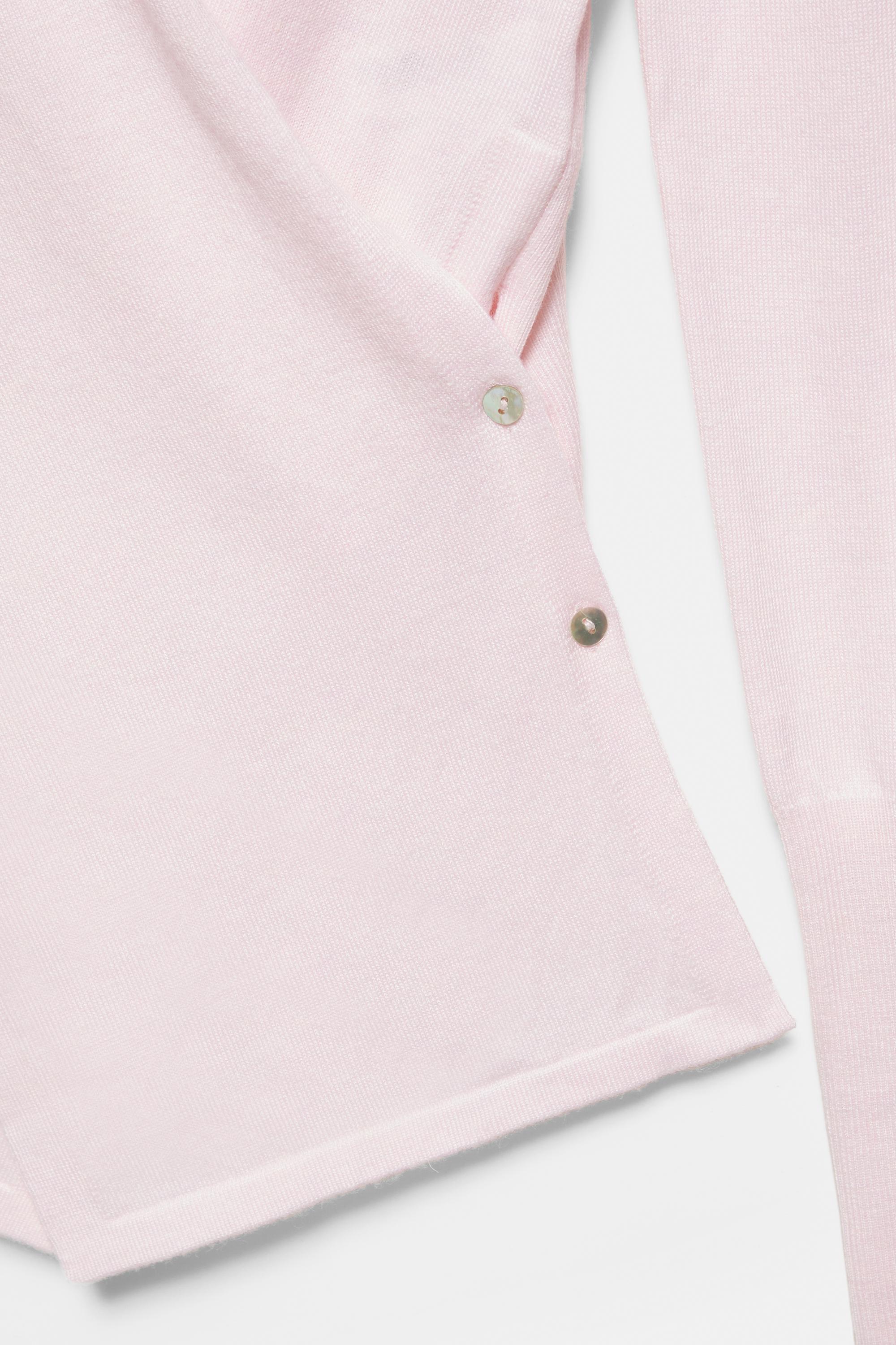 Buttoned crossover jumper — Pink