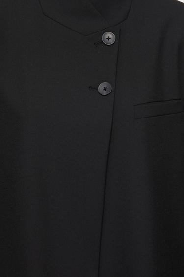 Black double-breasted blazer — Black 8