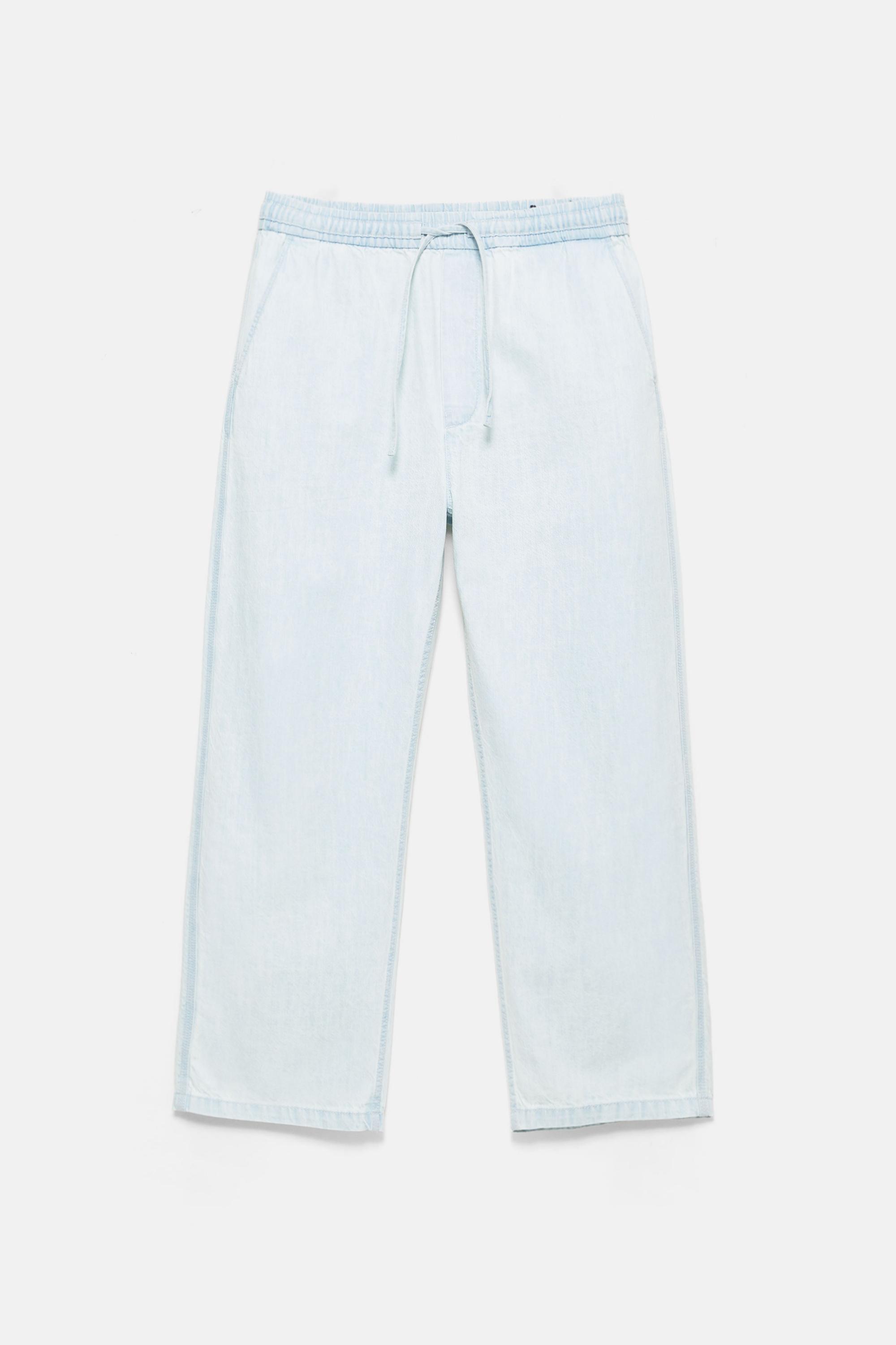 Denim joggers — Pale blue