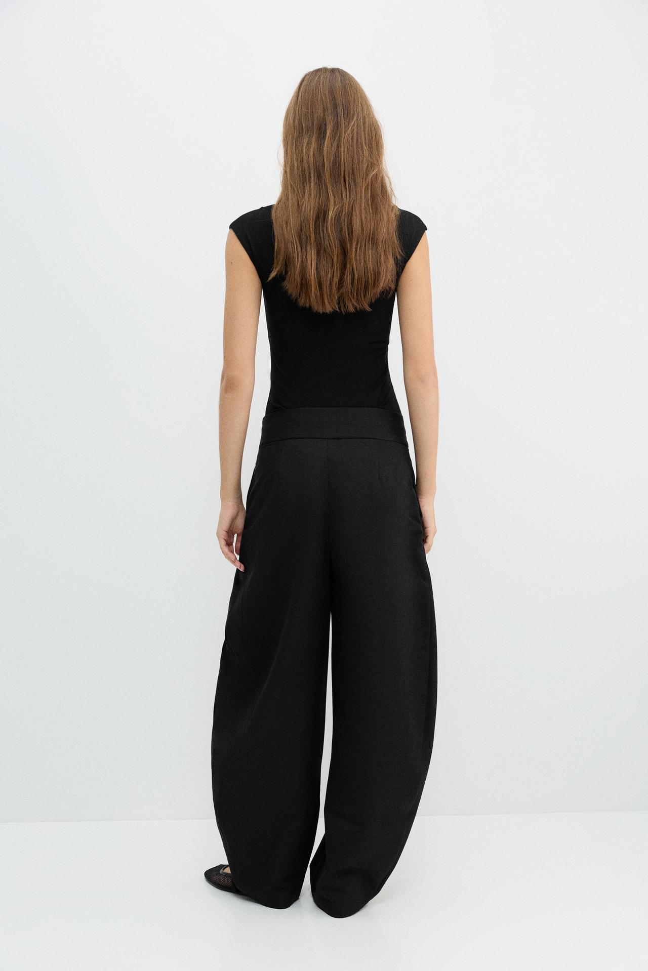Boat neck bodysuit — Black