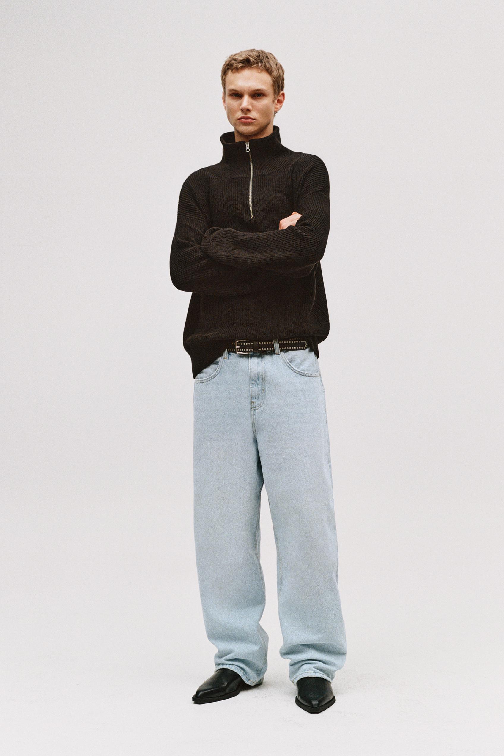 Relaxed fit baggy jeans — Pale indigo