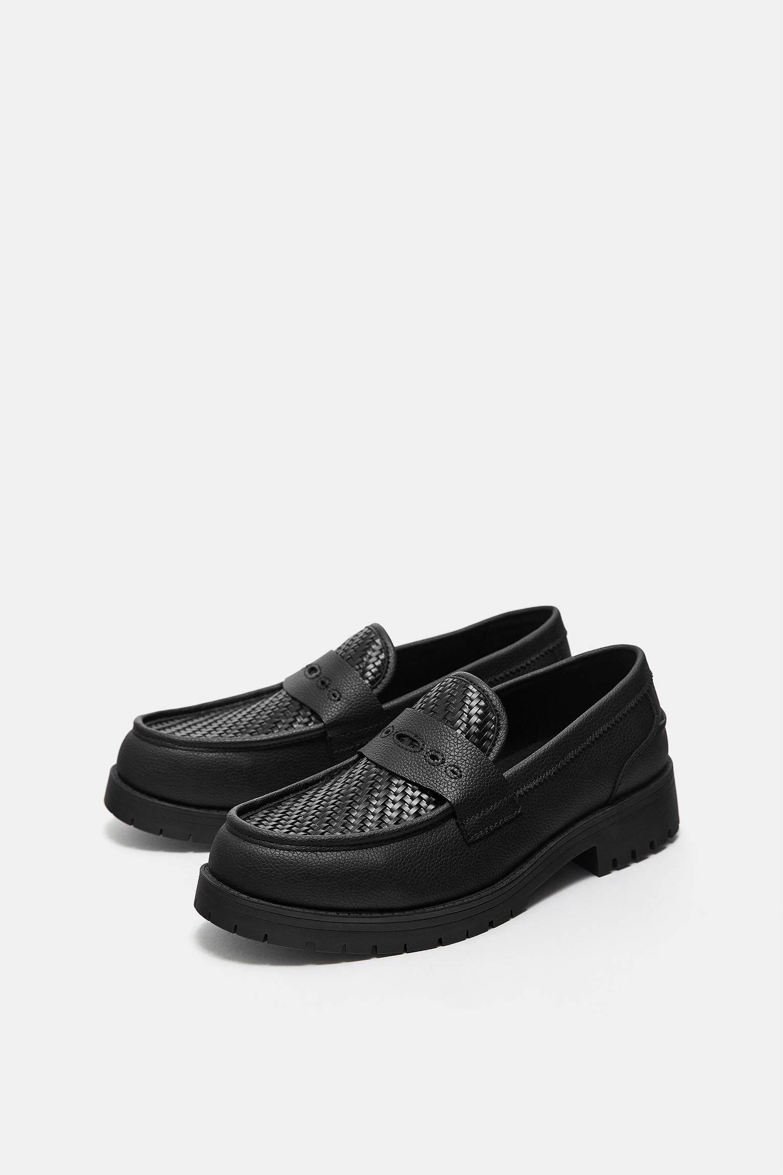 Braided STWD loafers — Black