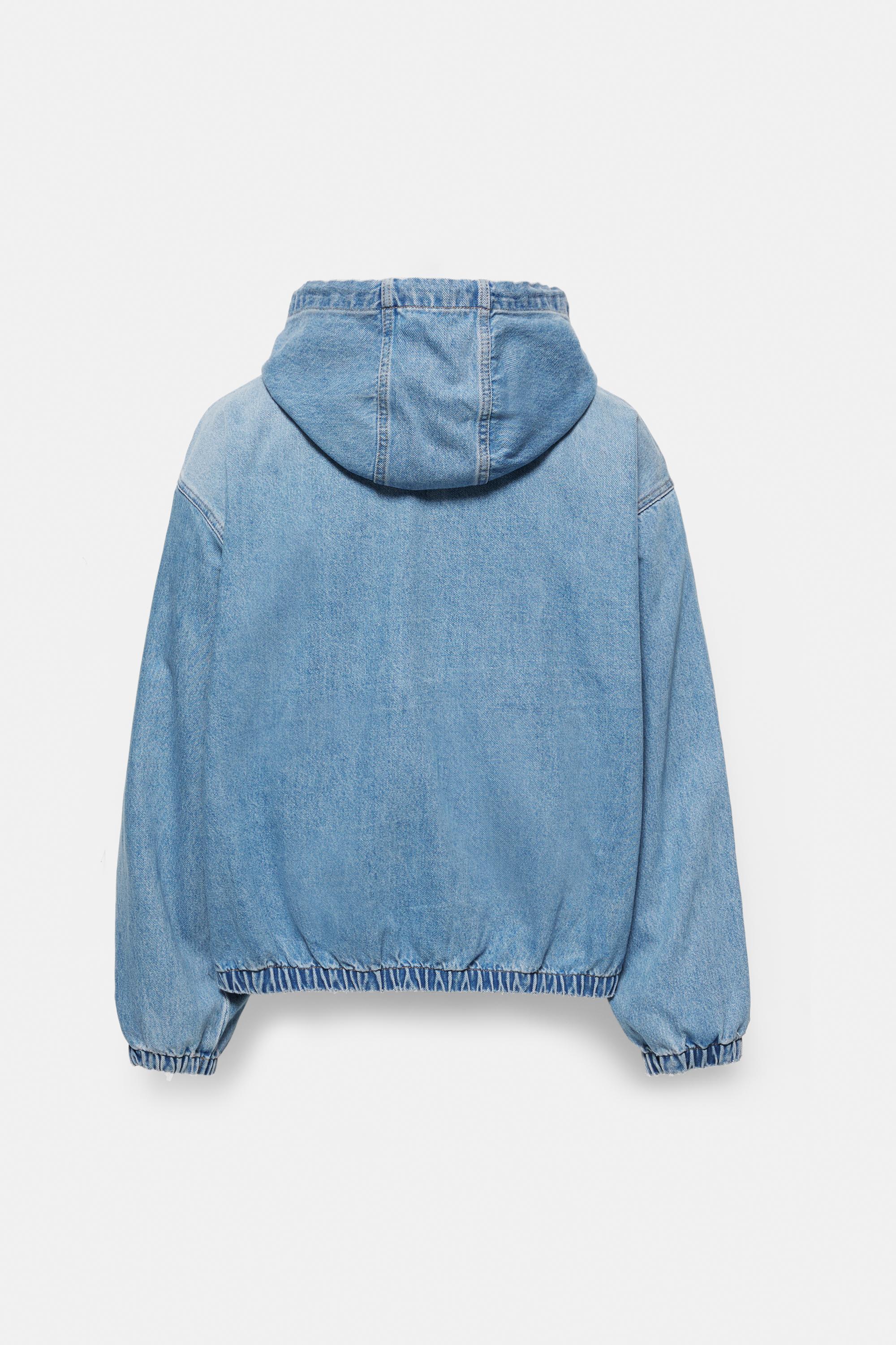 STWD zip-up hooded jacket — Medium blue