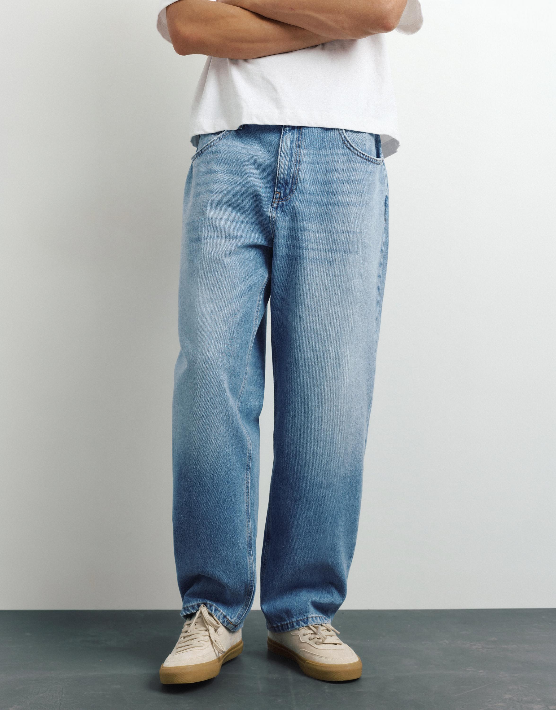 Relaxed baggy jeans — Medium blue