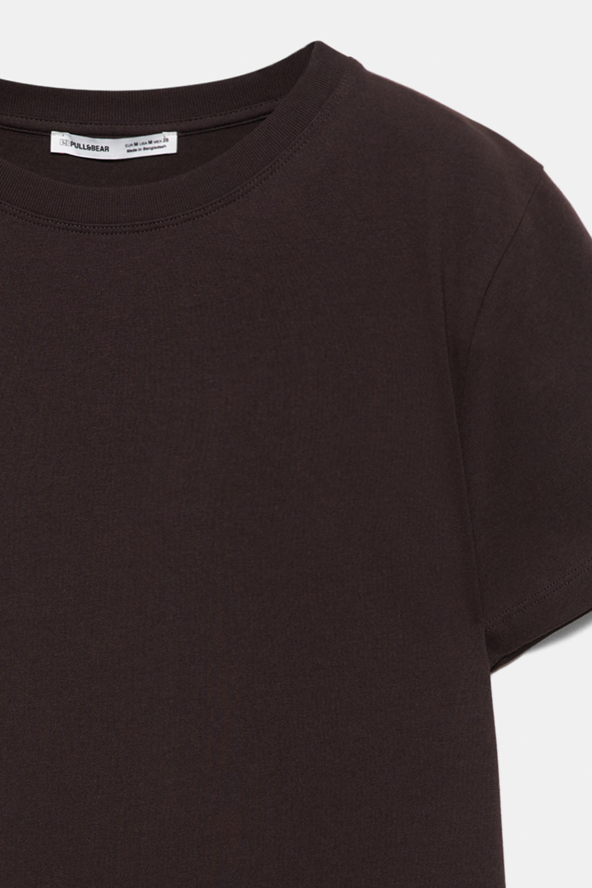 Short sleeve T-shirt 100% cotton — Brown