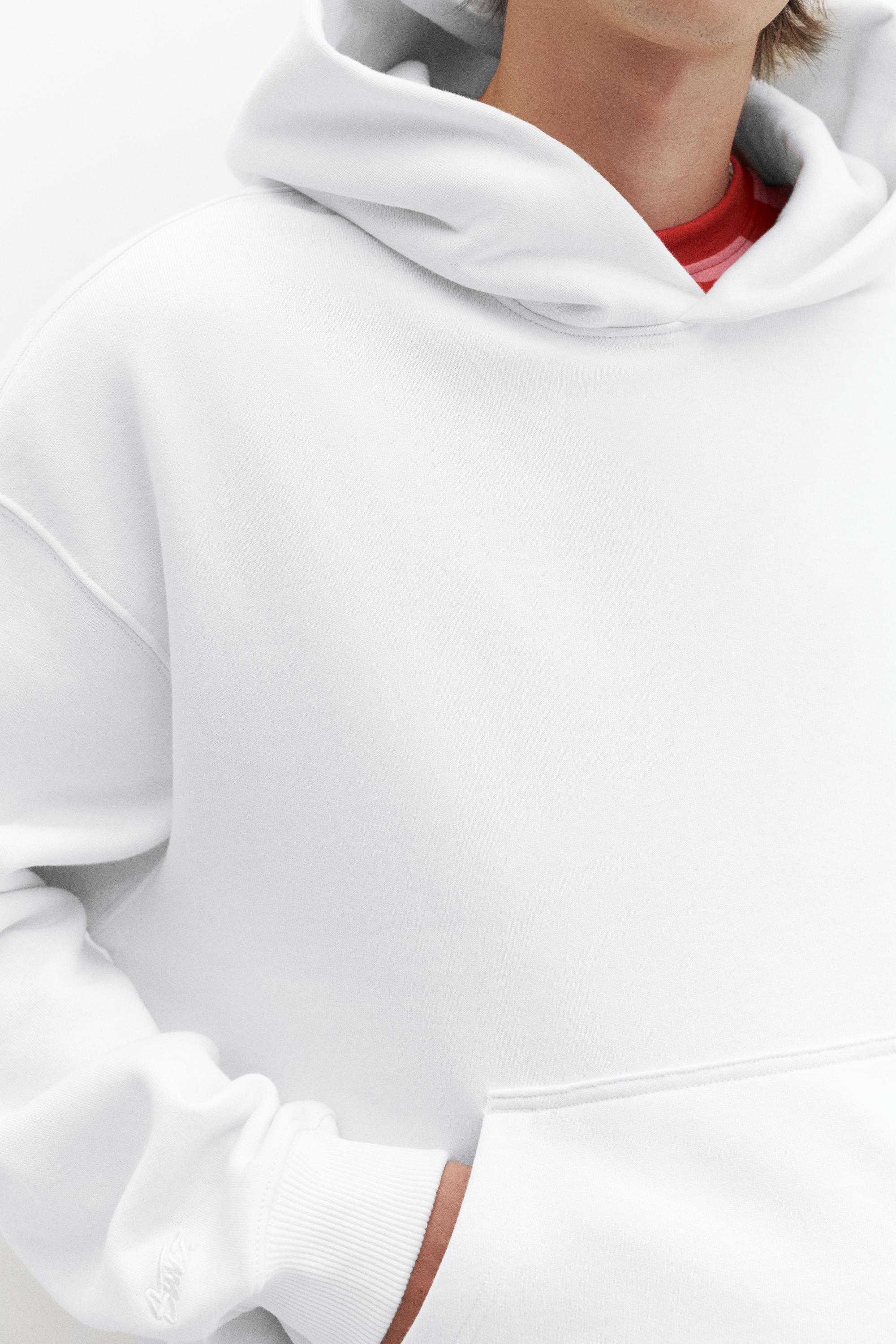 STWD boxy-fit logo hoodie — Off white