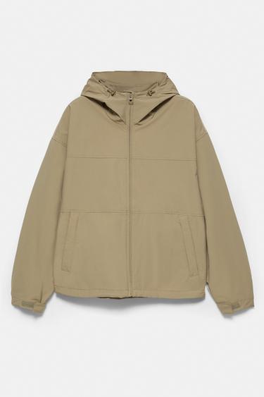 Lightweight hooded raincoat — Sand 6