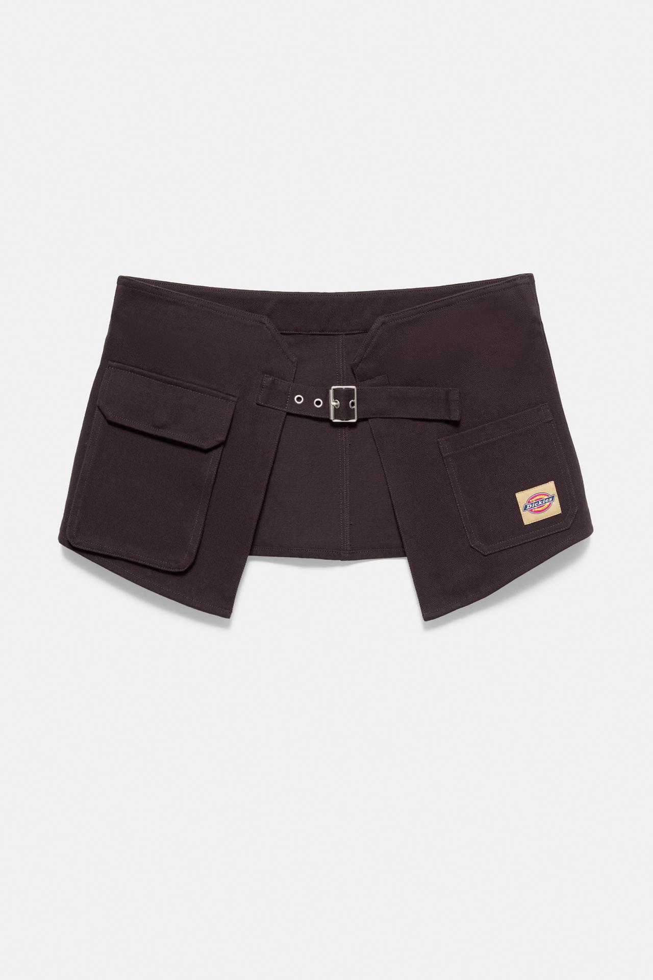 Dickies wide multi-pocket belt — Brown