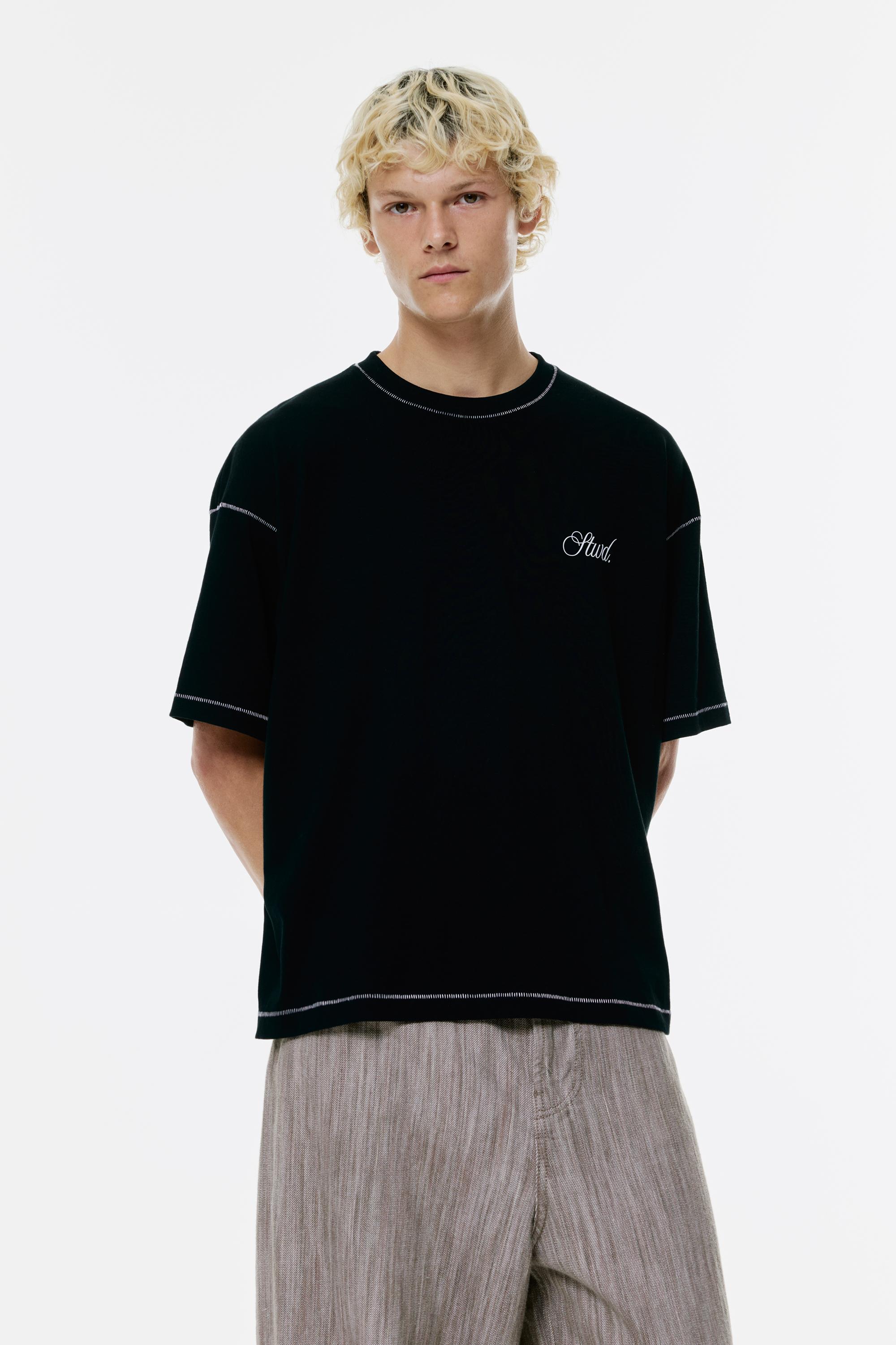 Stwd Studio T-Shirt Mit Kontrastnähten