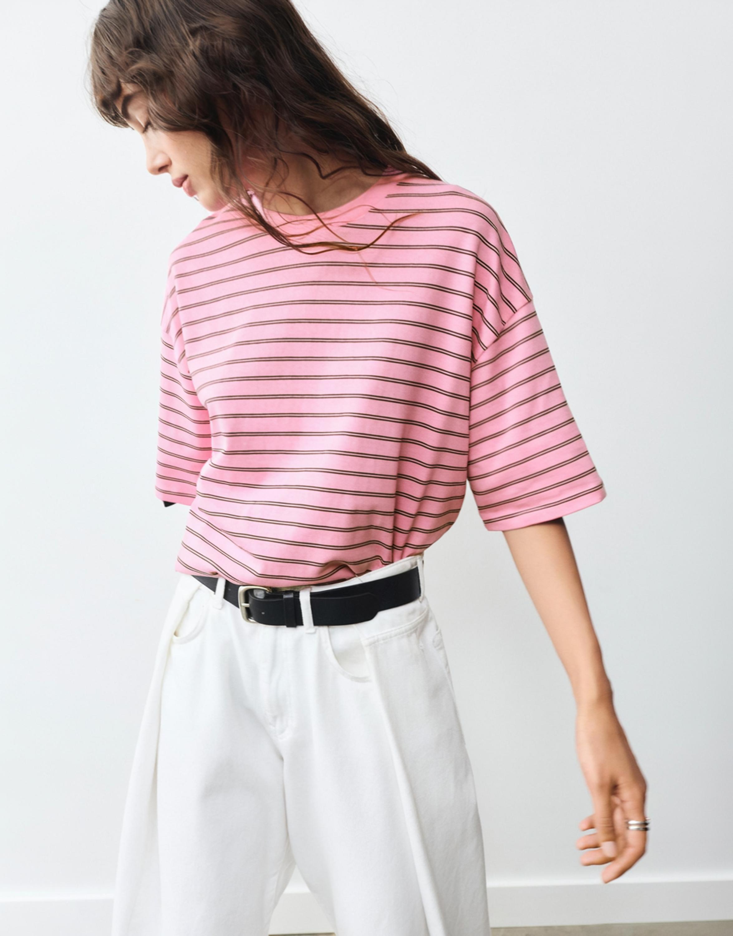 Oversize short sleeve T-shirt — Pink