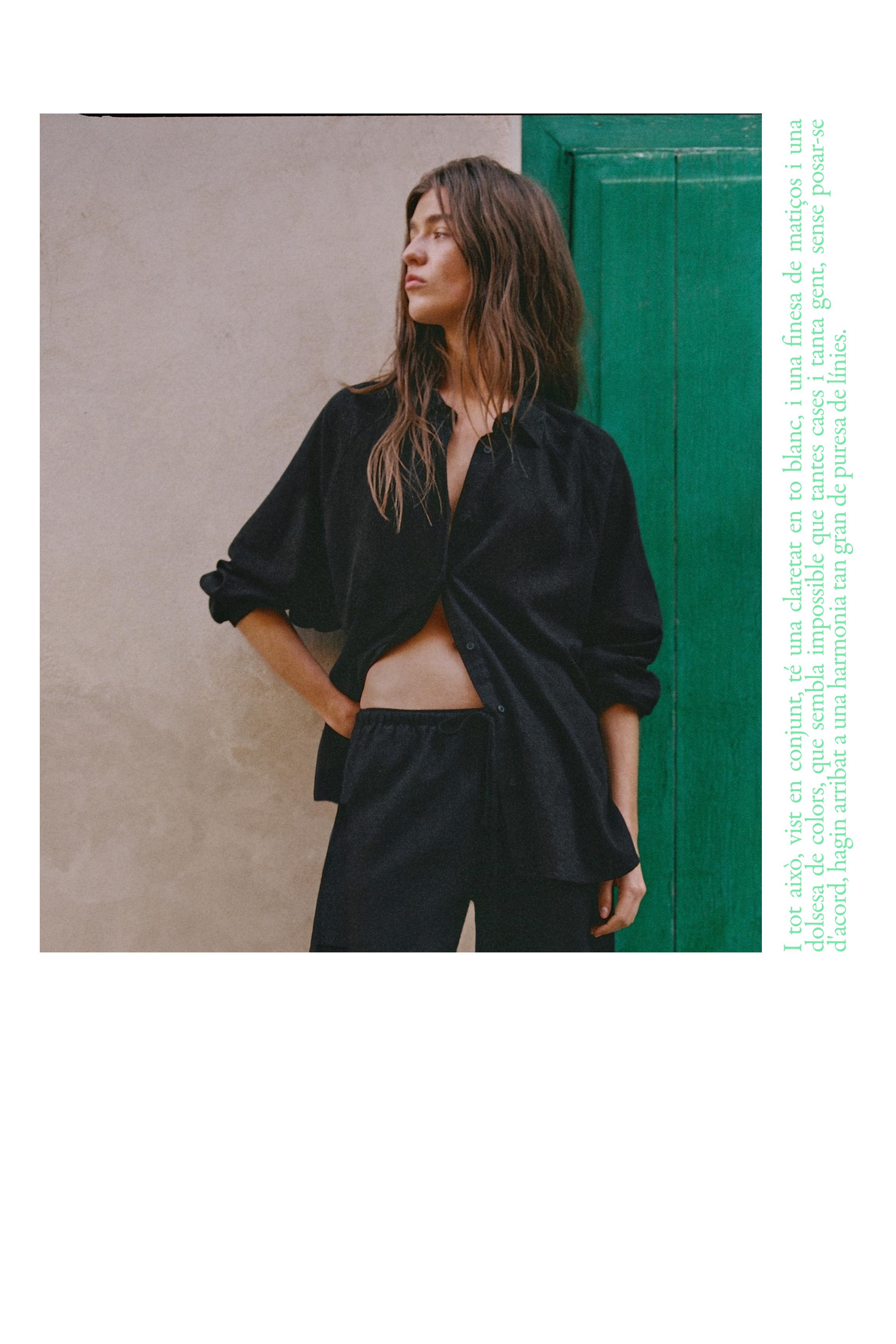 Ketenli rustik gömlek - Görsel 16