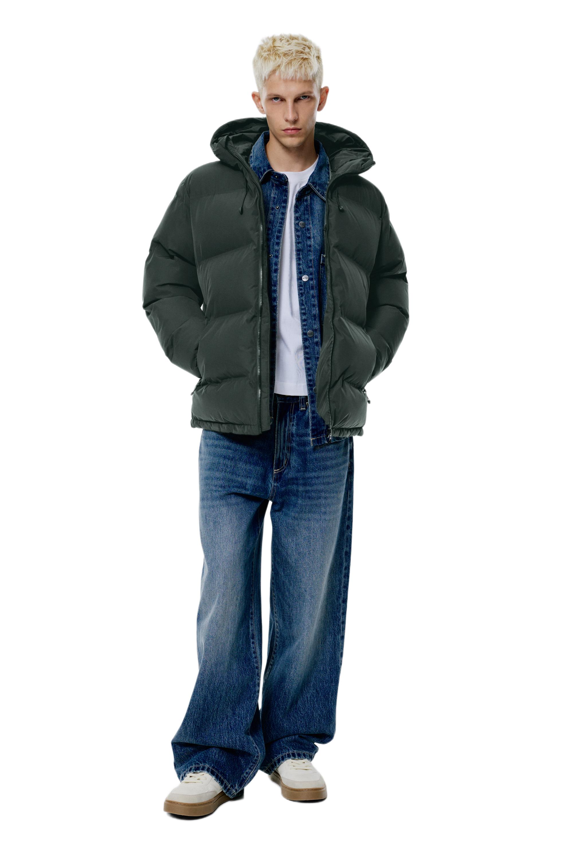 Kapüşonlu, ısıyla mühürlenmiş şişme ceket - Görsel 53