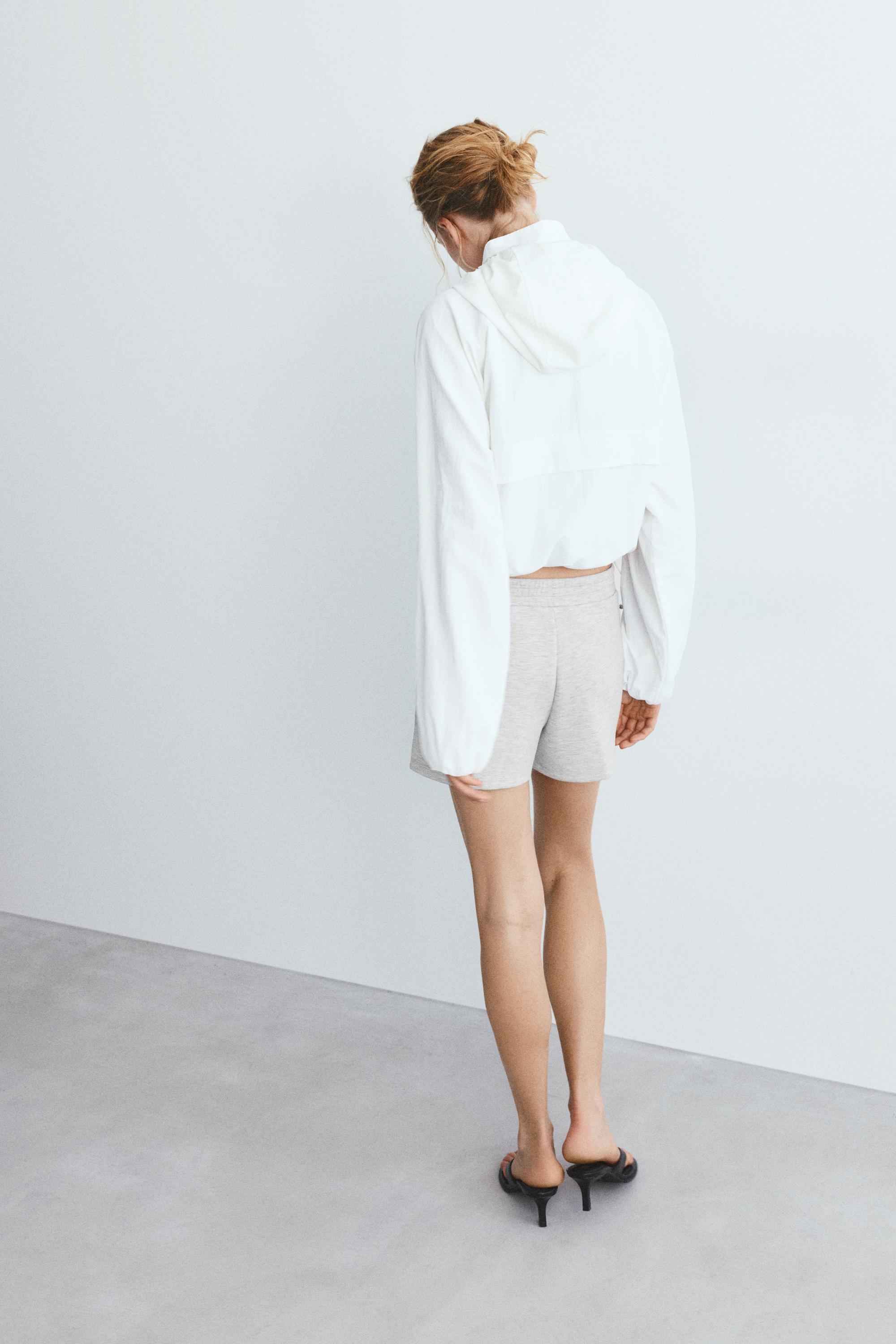 Soft touch sports shorts — Grey marl
