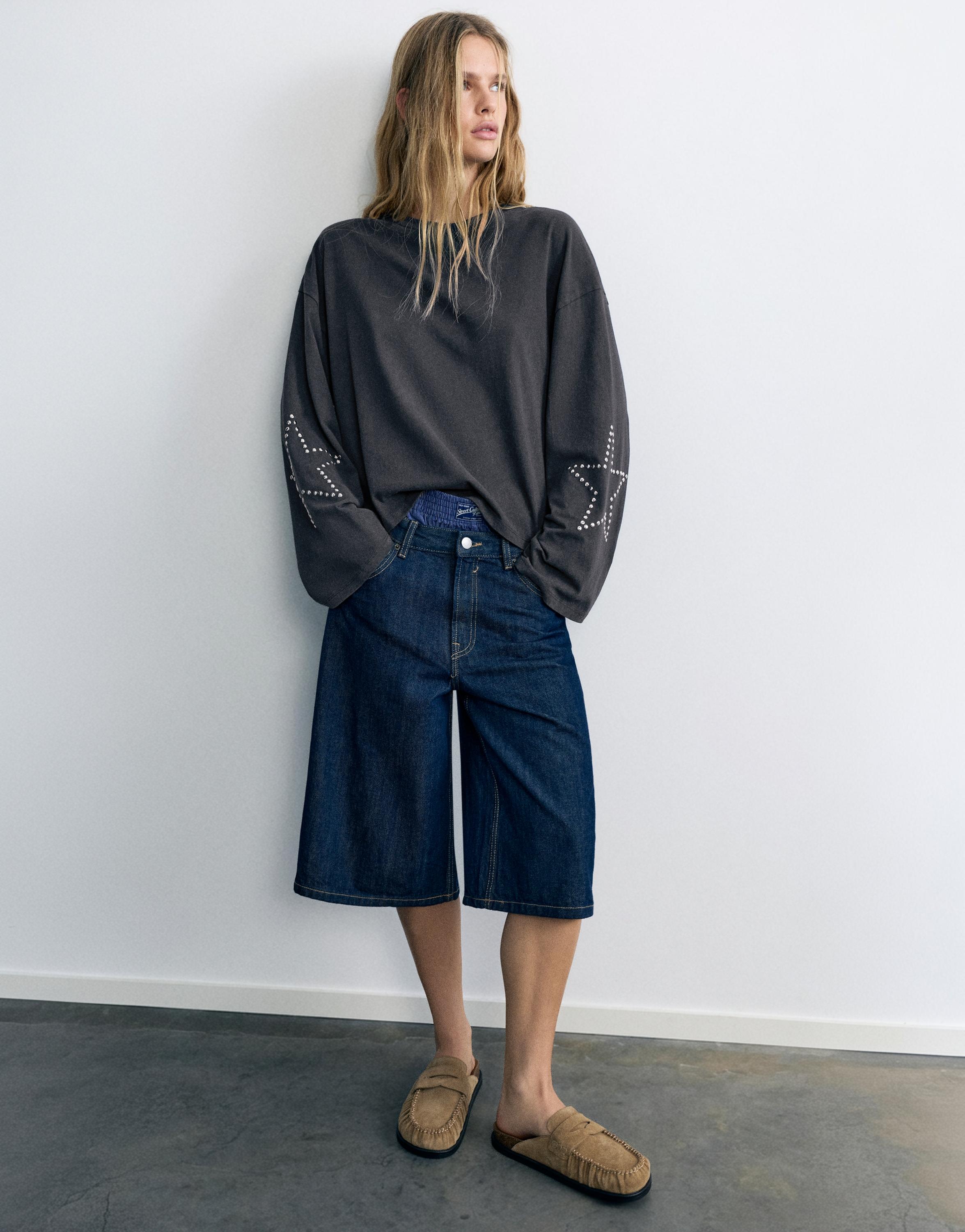 Oversize star T-shirt — Grey