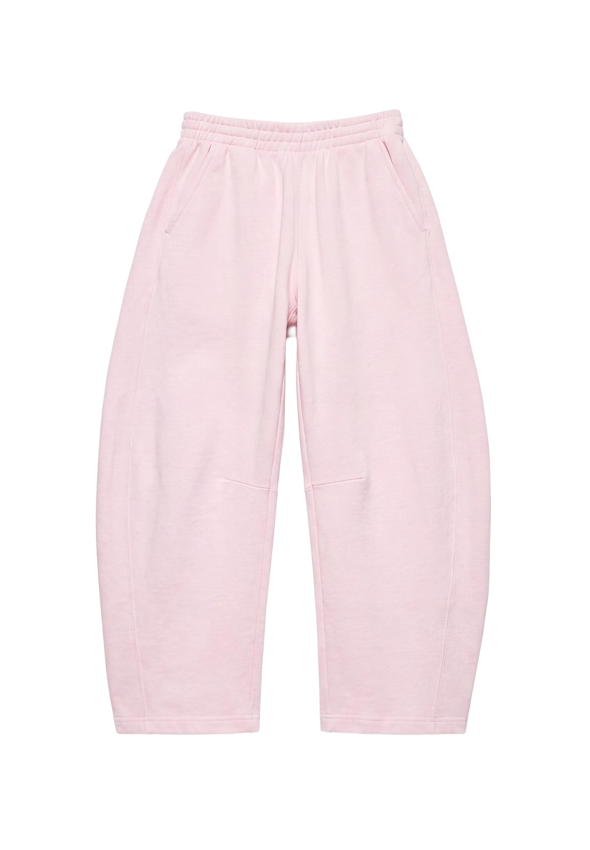Barrel-leg joggers — Pastel pink