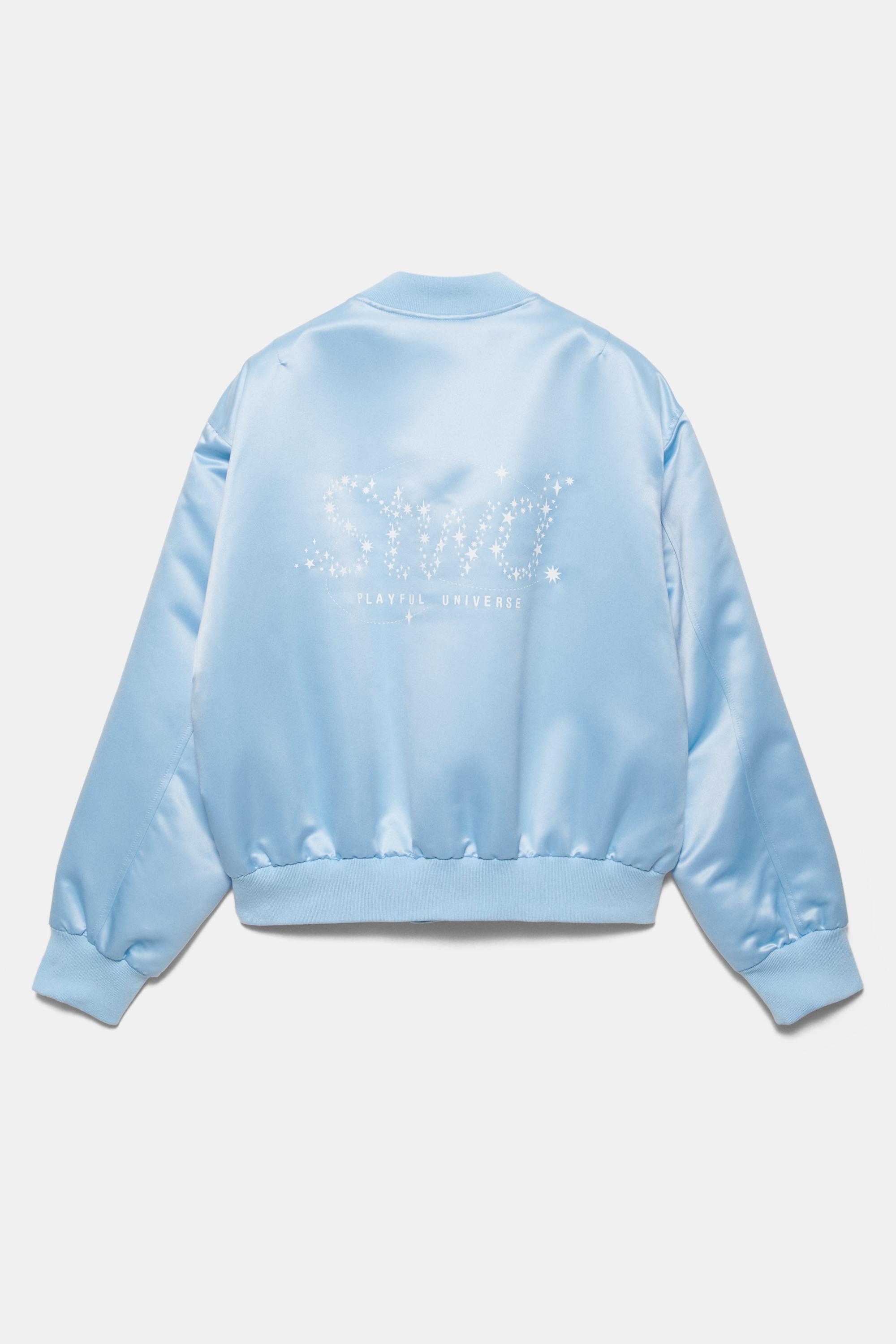 Satin bomber jacket — Pastel blue