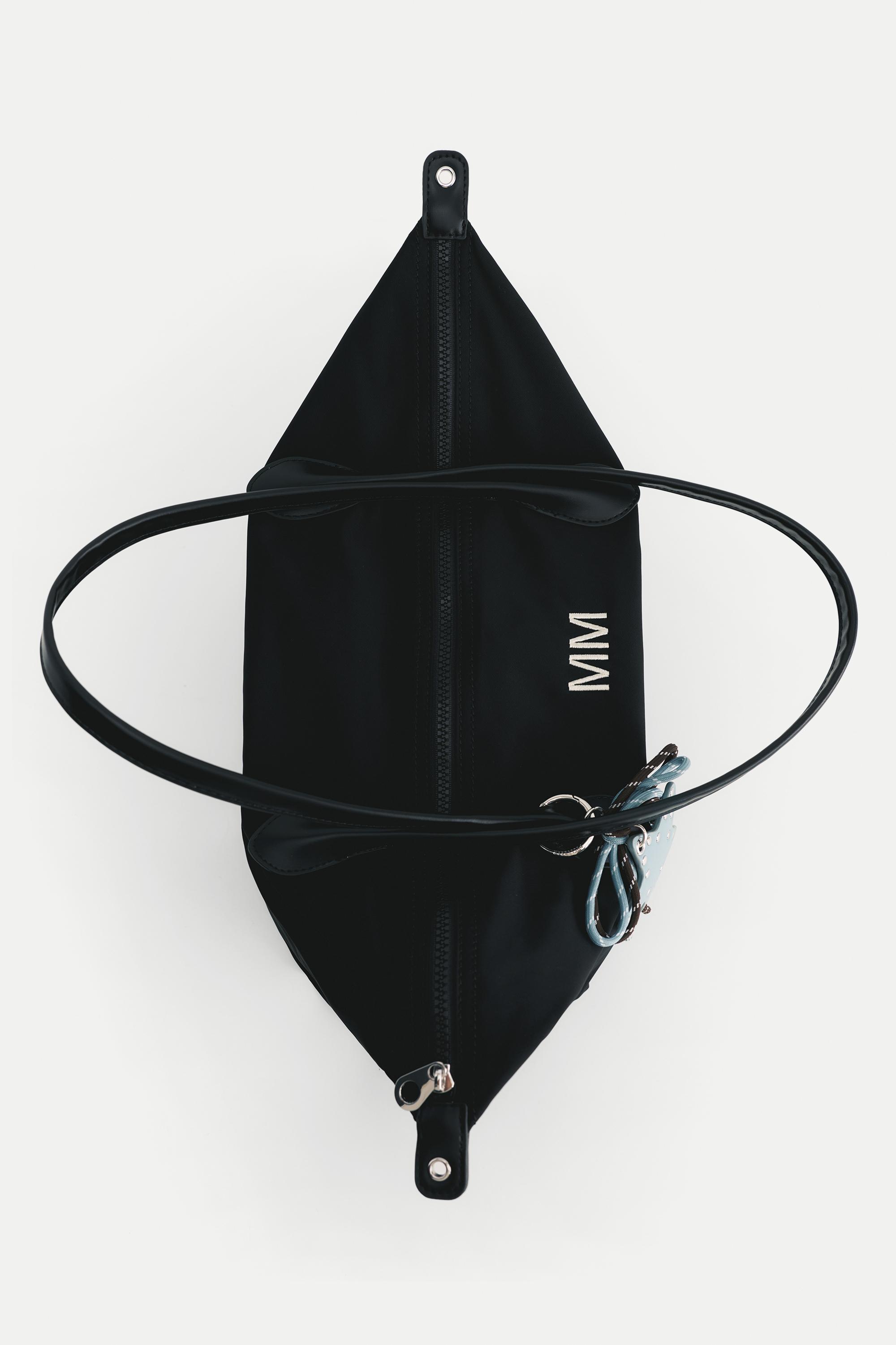 Embellished nylon tote bag — Black