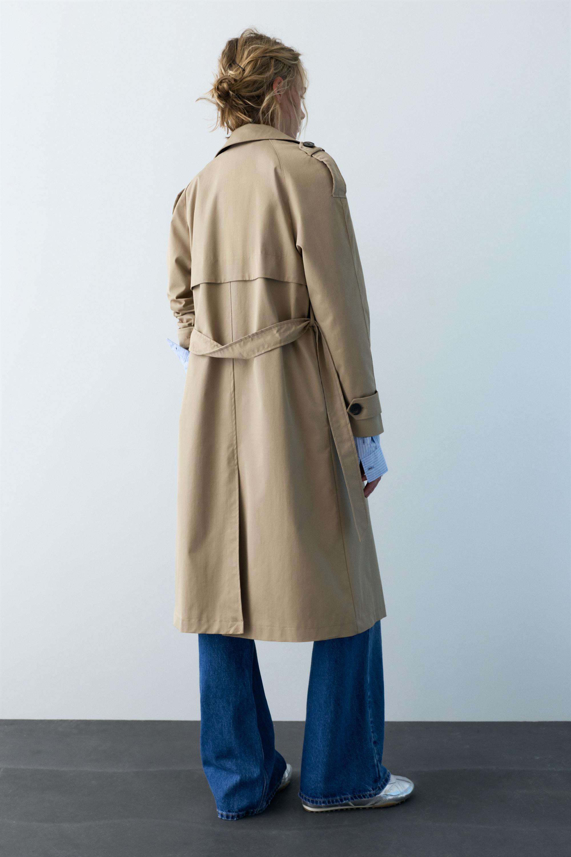 Kemerli uzun trençkot - Görsel 6