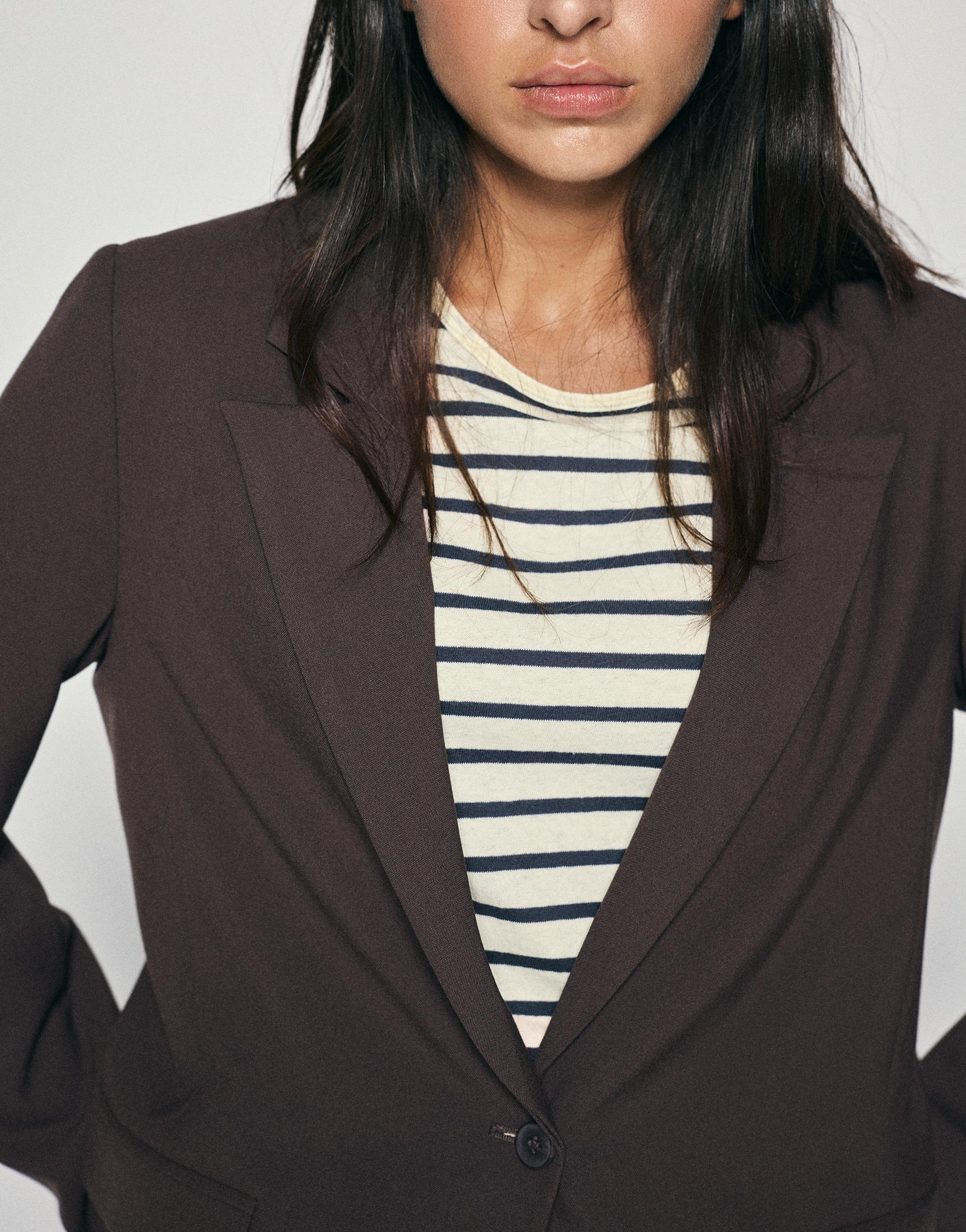Basic blazer — Brown