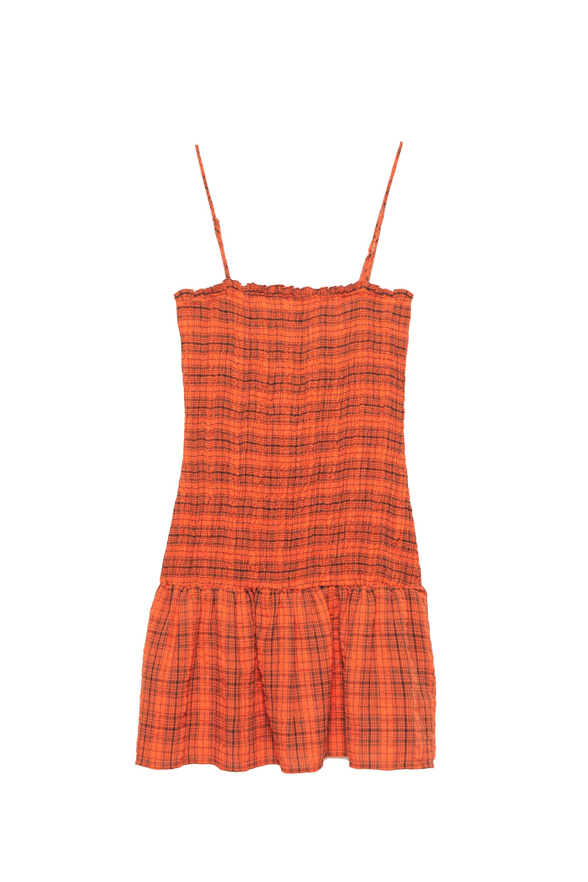 Vestido cuadros nido abeja