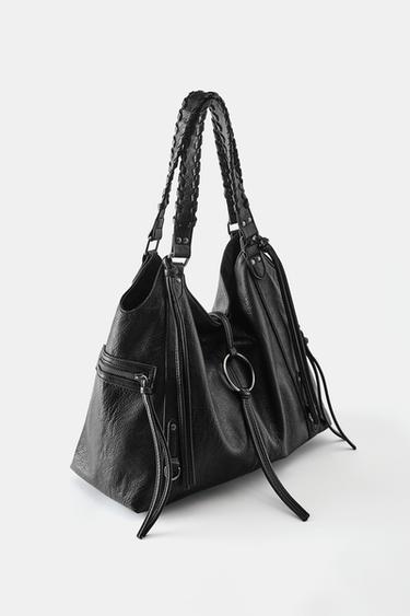 Tote bag with ring detail — Black 3