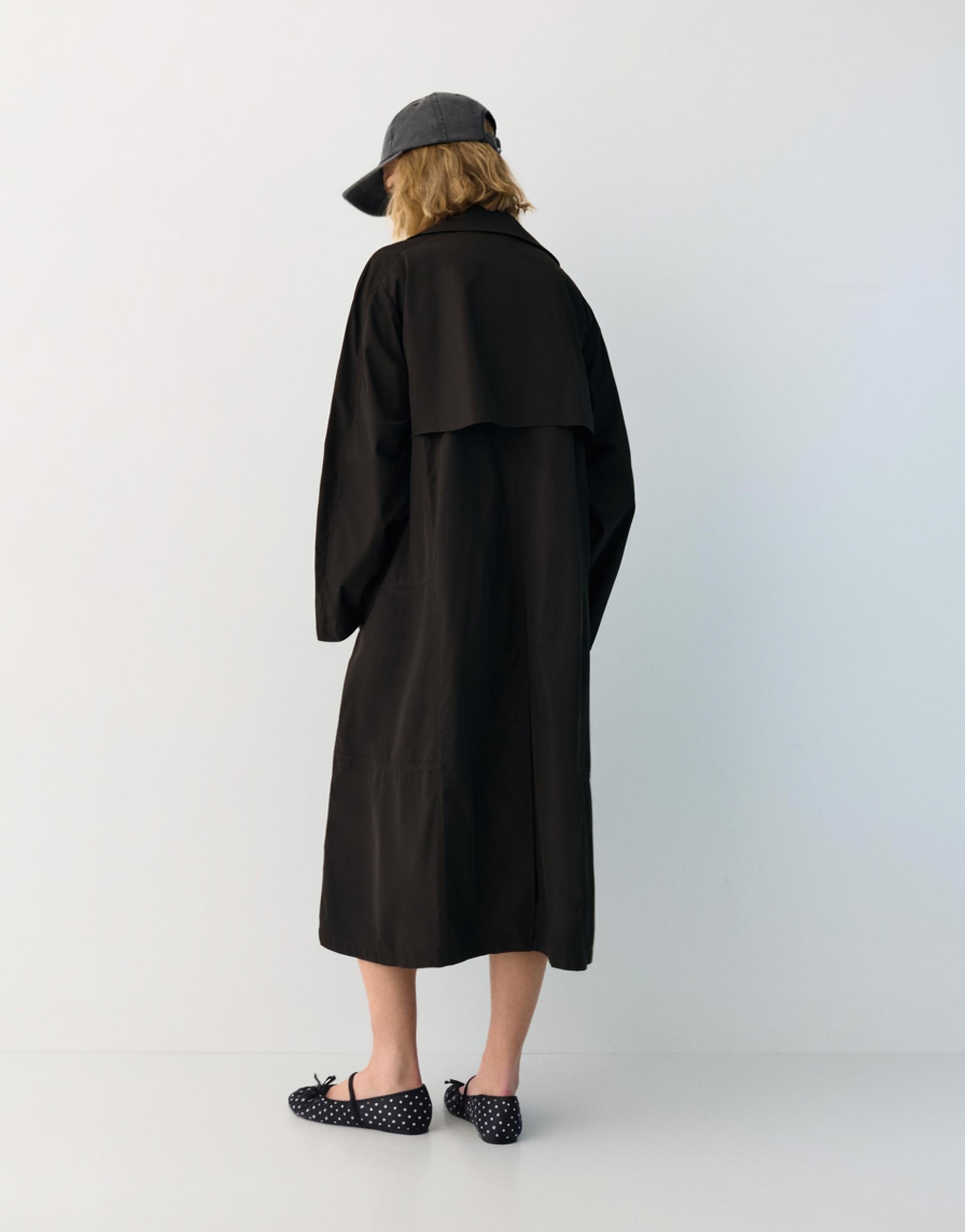 Oversize hafif trençkot - Görsel 14