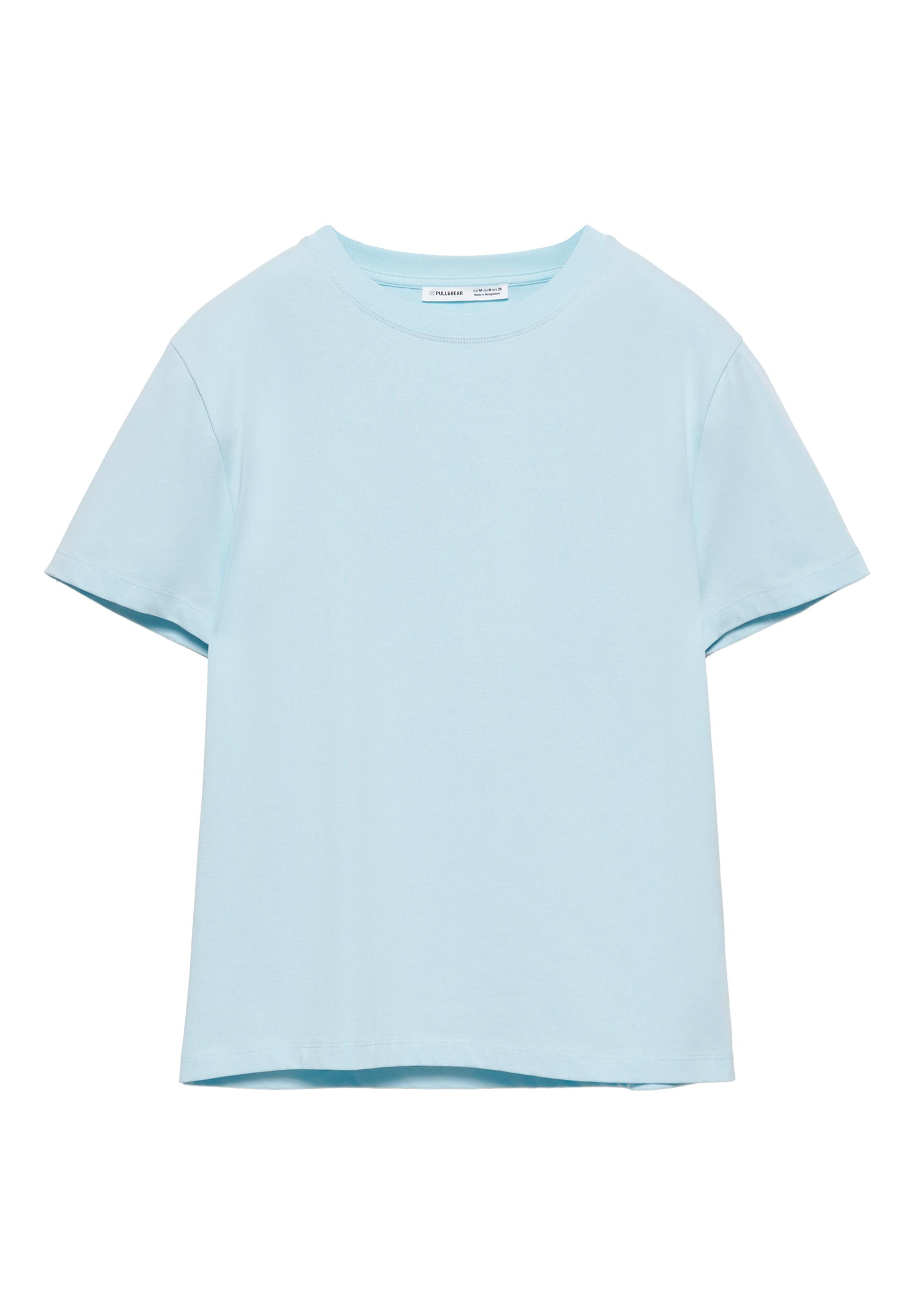 Short sleeve T-shirt 100% cotton — Sky blue