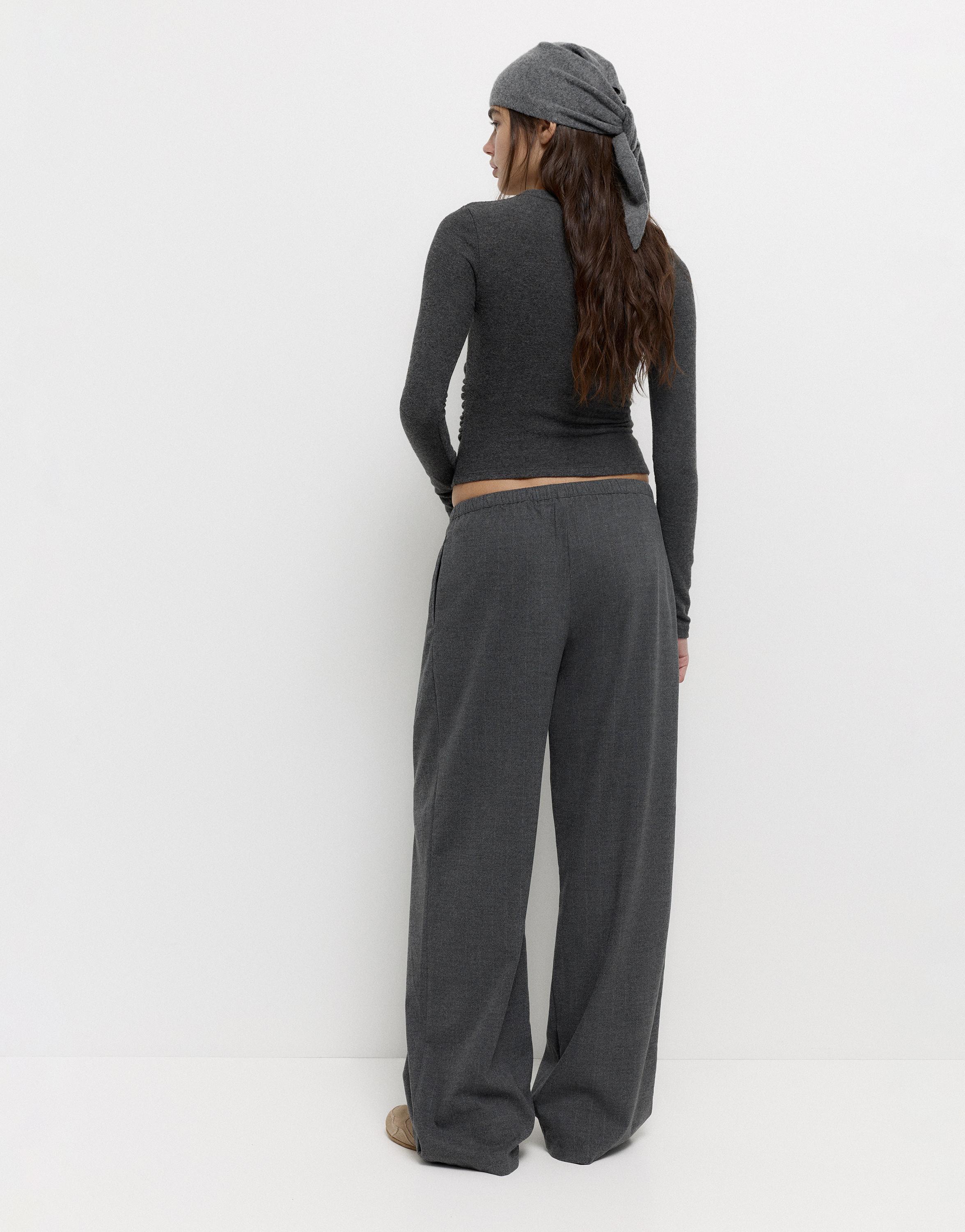 Büzgülü yumuşak dokulu tişört - Görsel 50