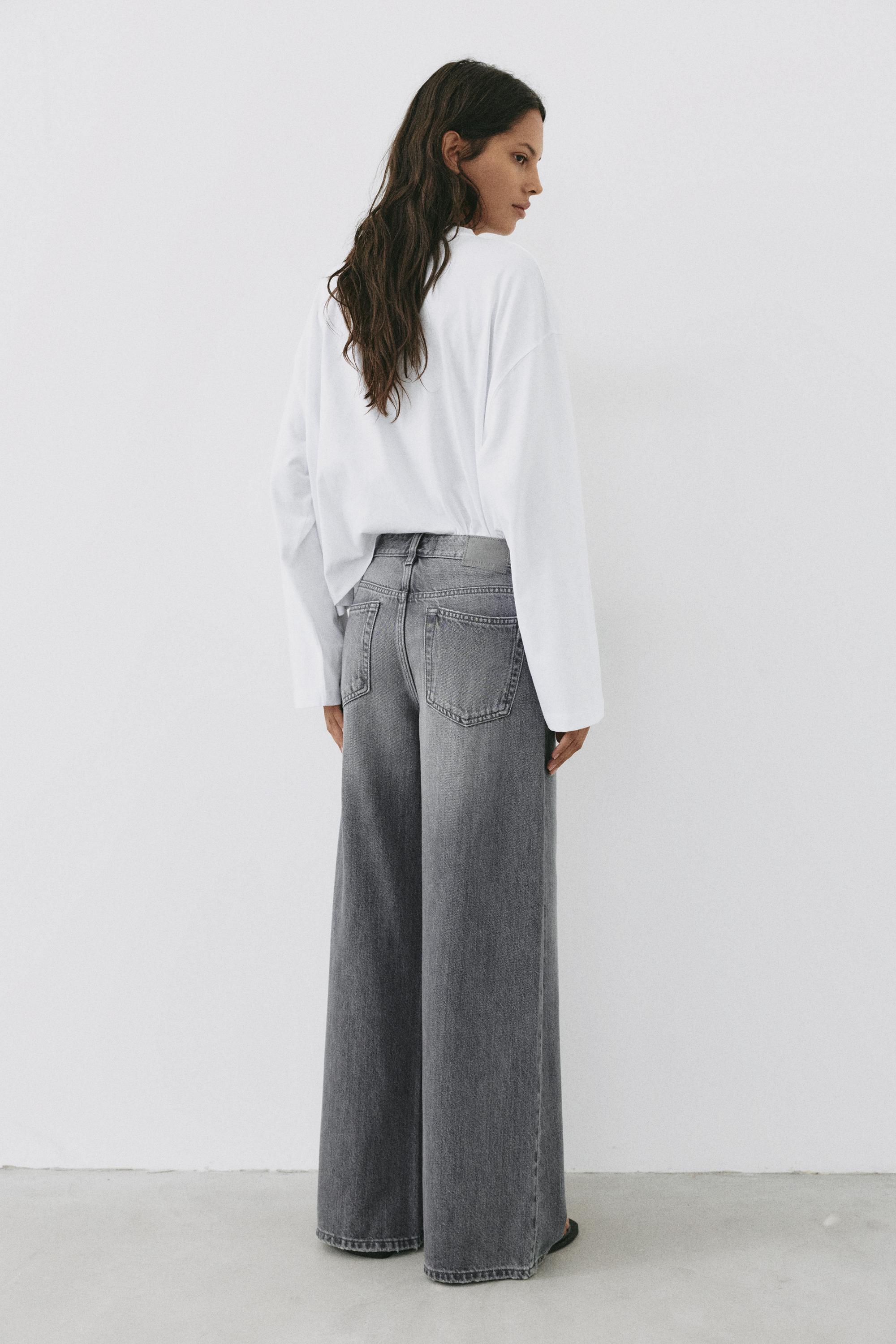 Oversize baggy jeans — Pearl grey