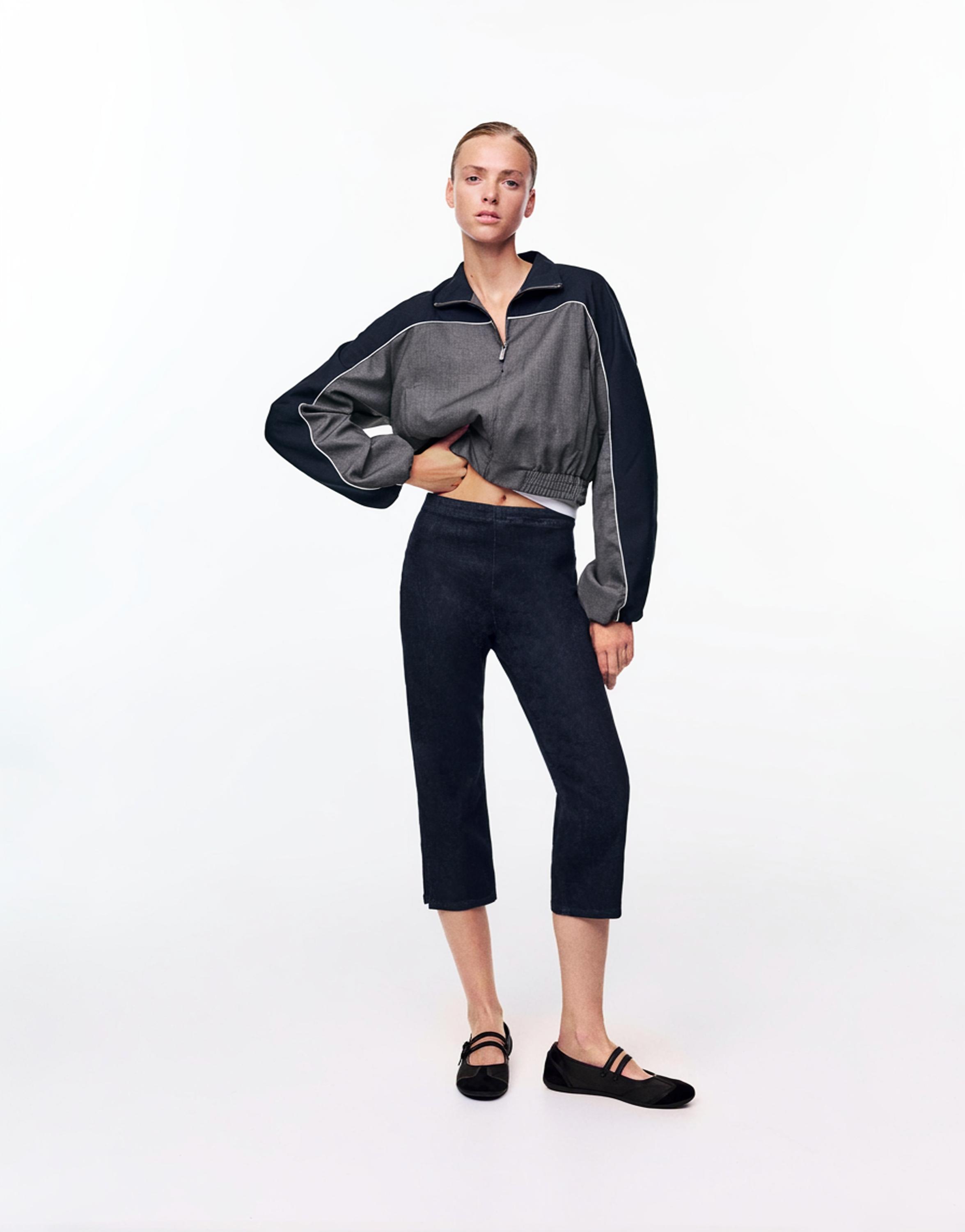 Seamless capris jeans — Navy