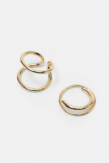 Pack of 4 metallic rings — Gold 3