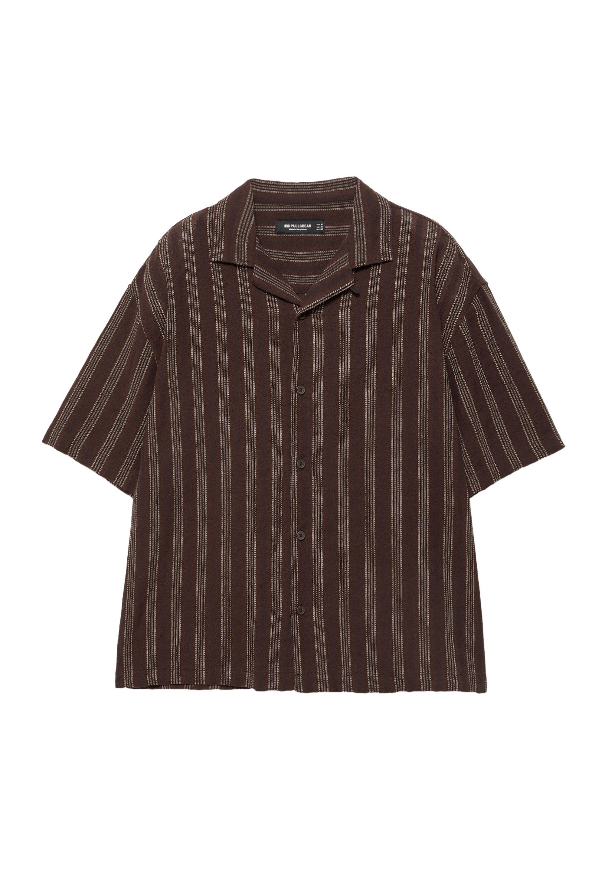 Kısa kollu çizgili gömlek - Görsel 2