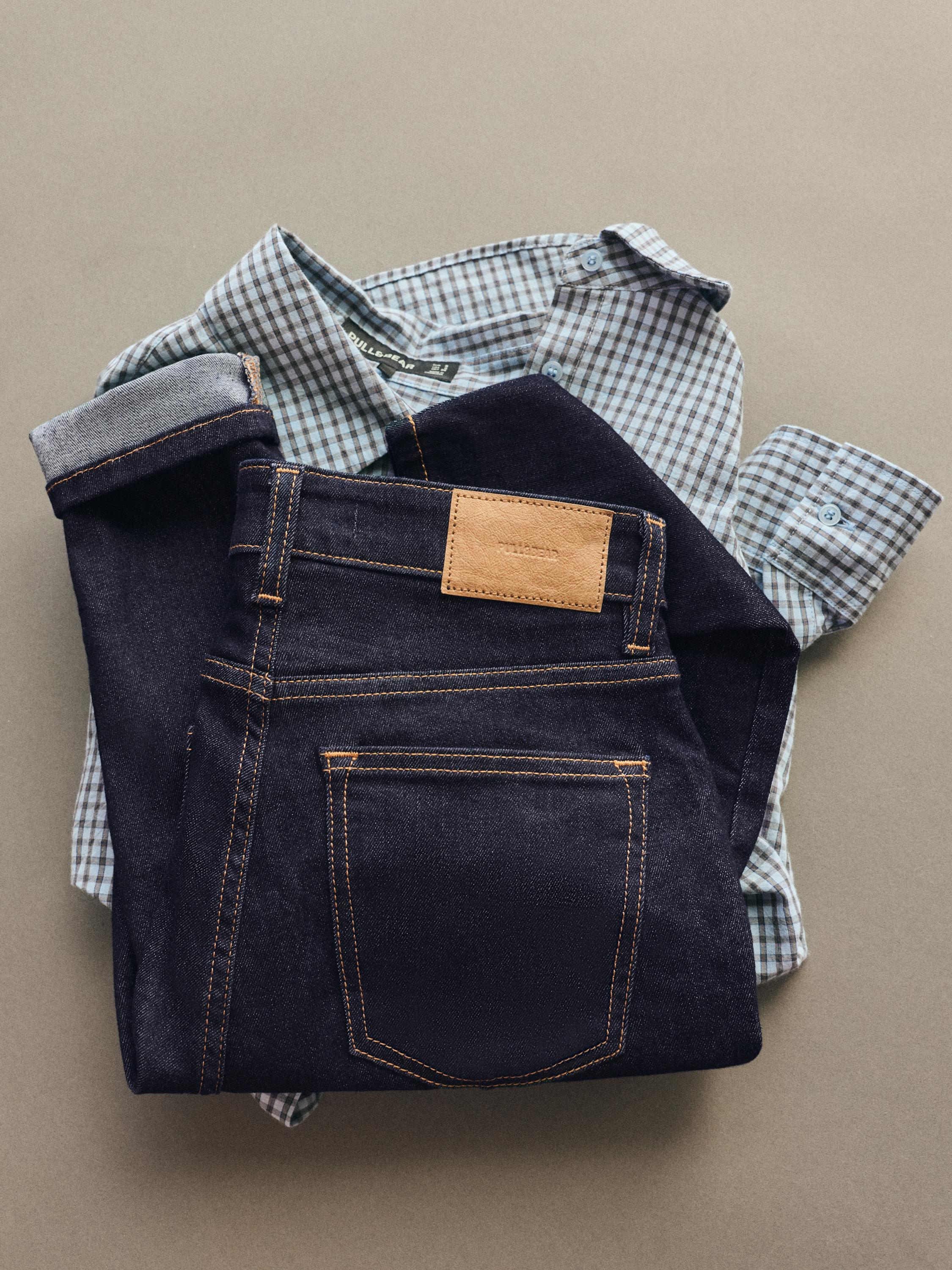 High-waist skinny jeans — Navy