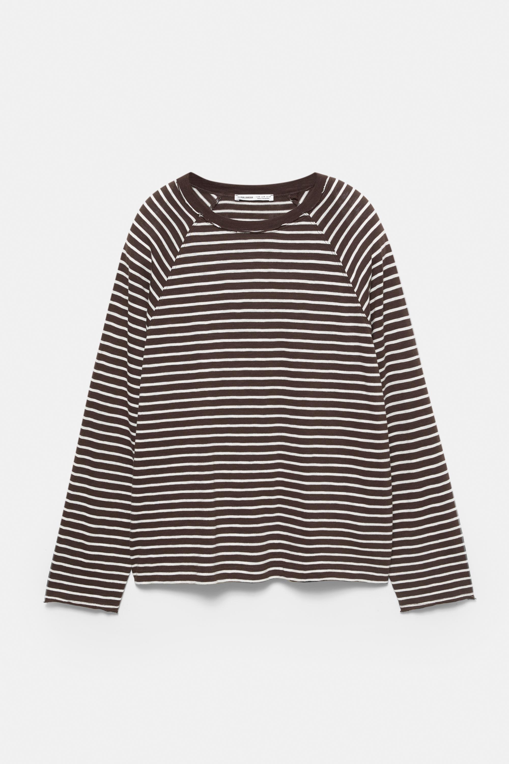 Long sleeve raglan T-shirt — Striped