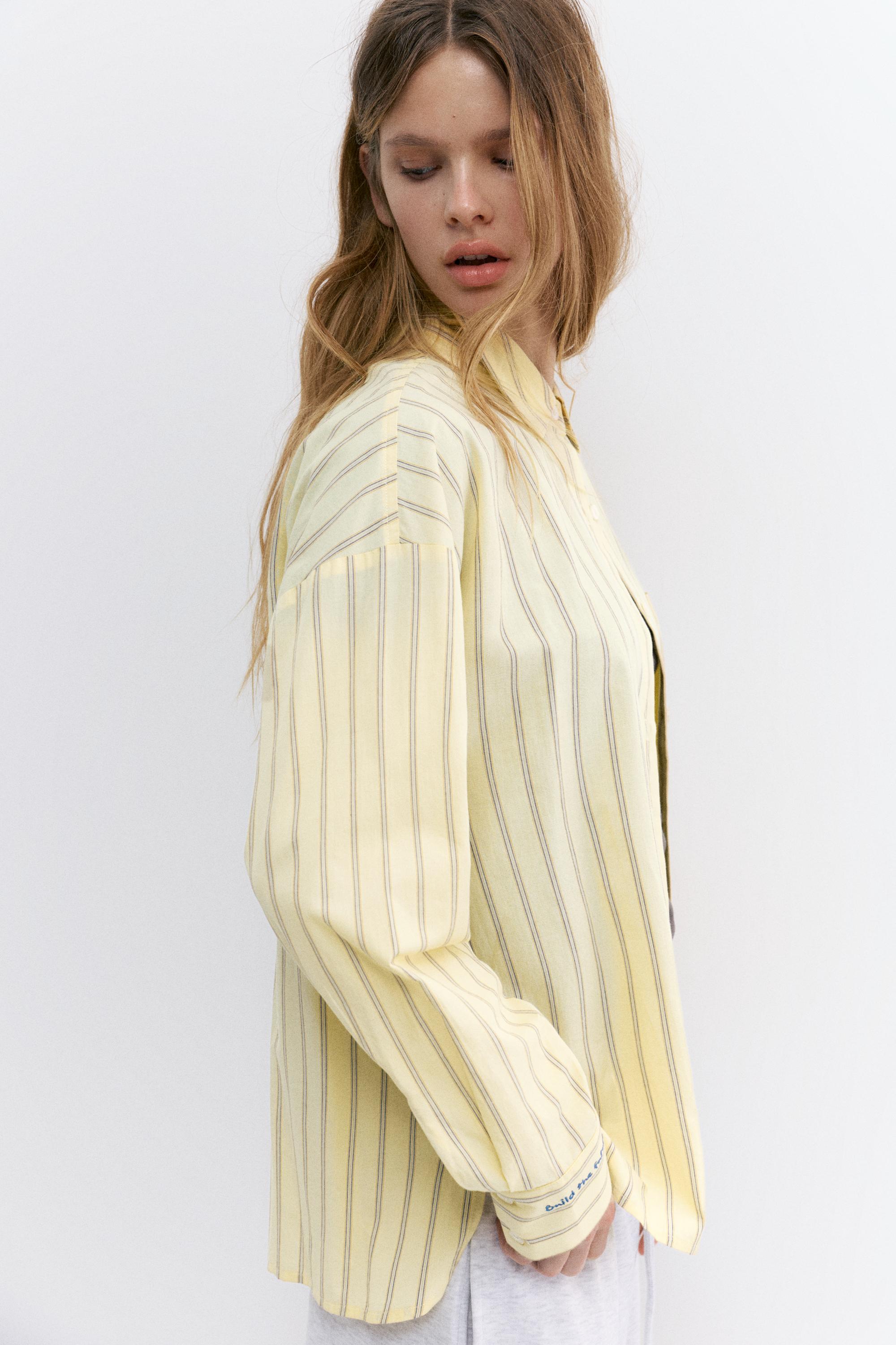 Sarı çizgili gömlek - Görsel 16