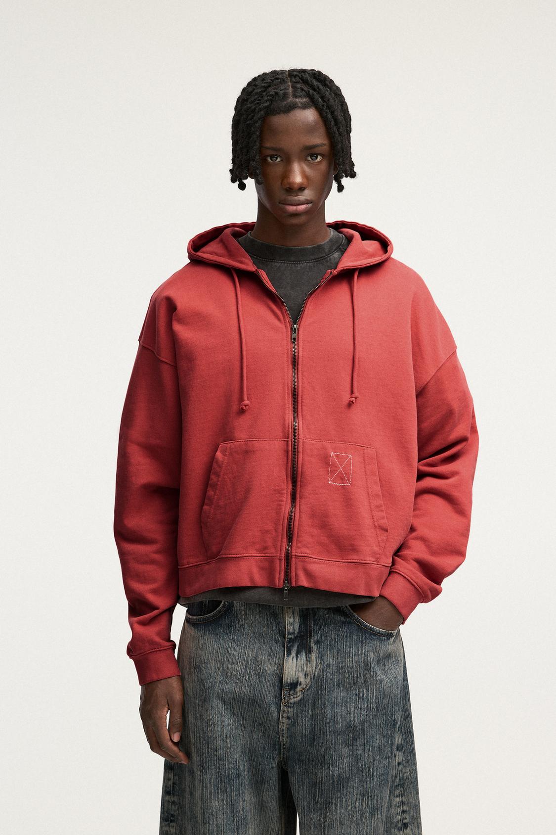 Rick Sudadera Rosa Hombre Pull And Bear Sudadera Rosa Pull