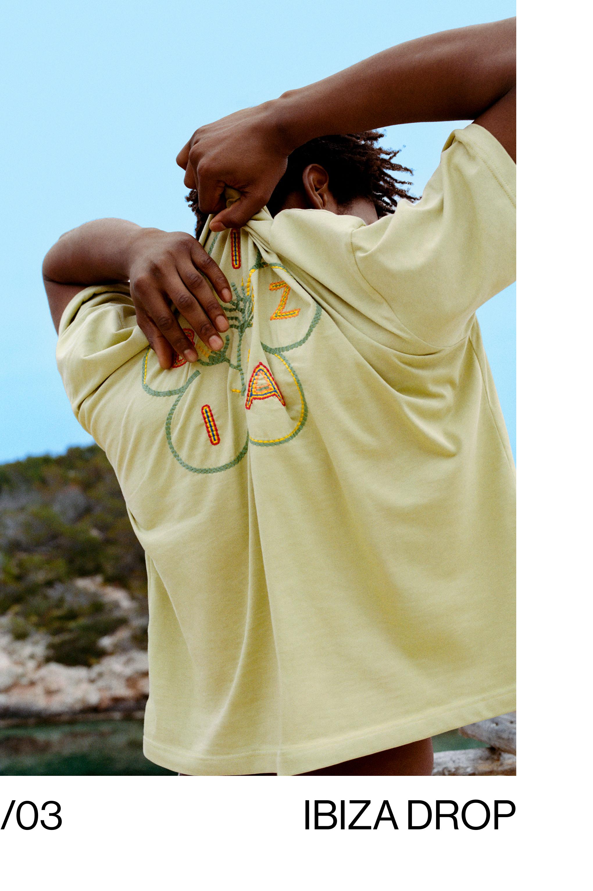 Ibiza embroidered boxy-fit T-shirt — Green