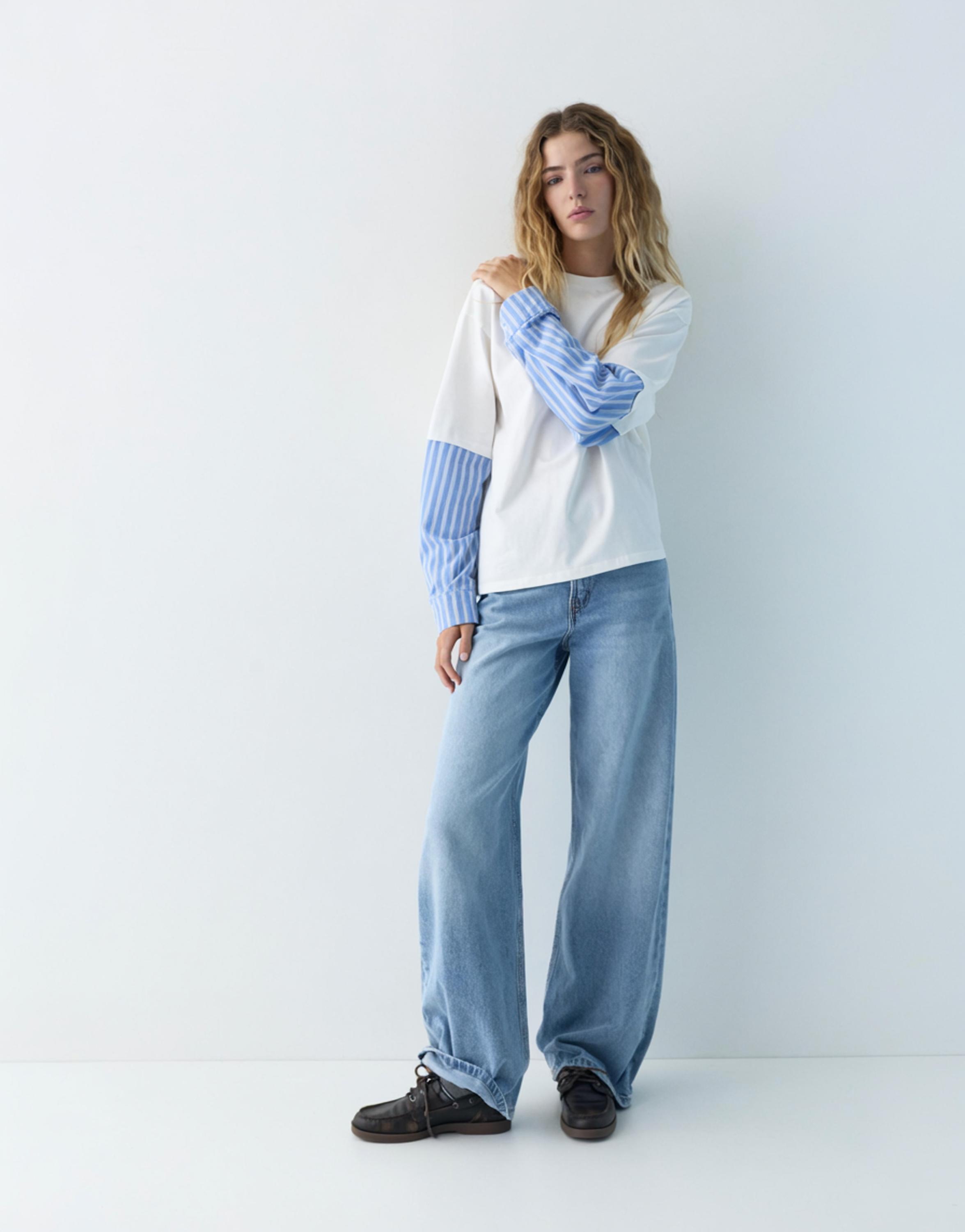 Double sleeve shirt T-shirt — Sand