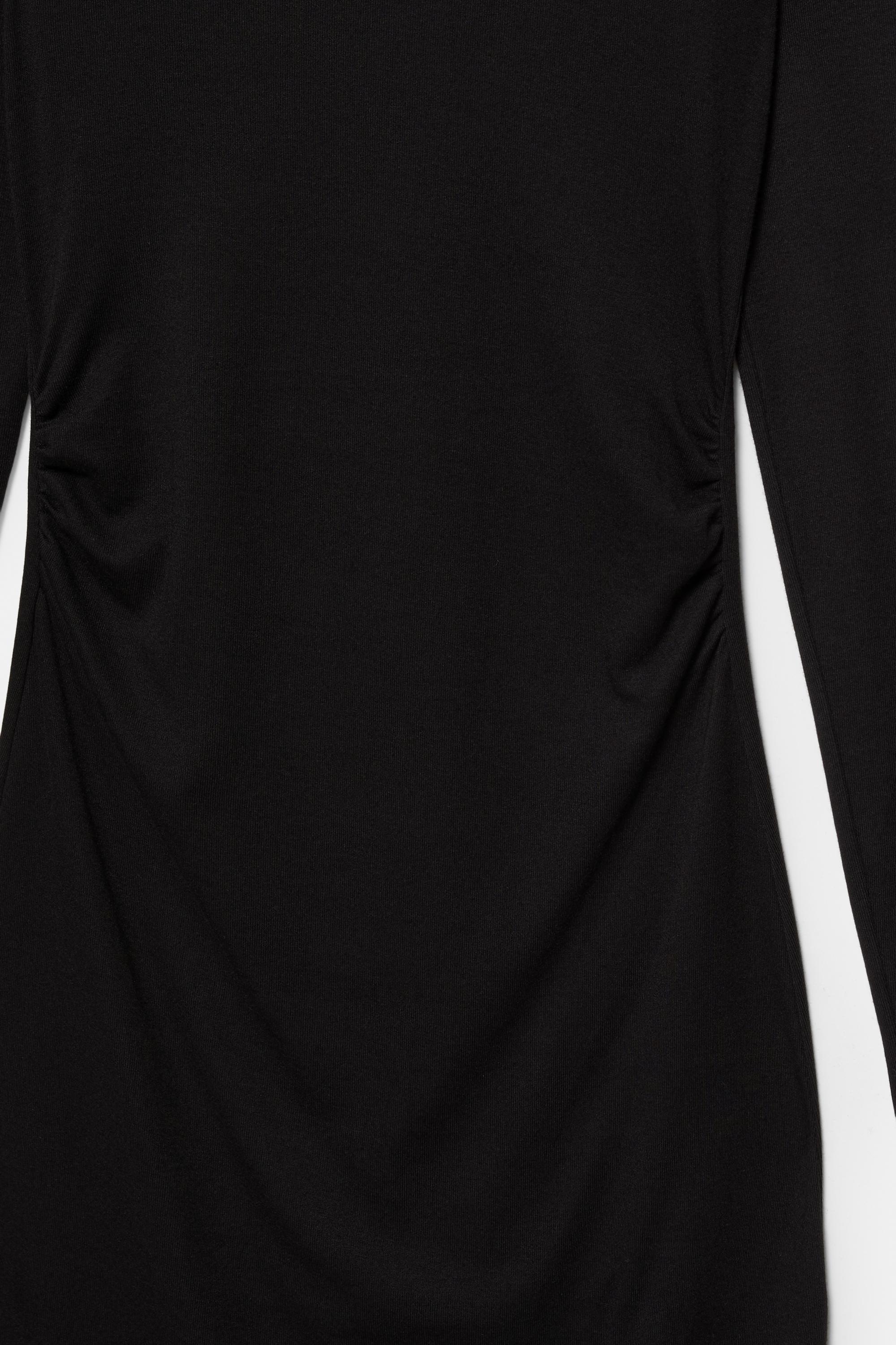 Mock neck midi dress — Black