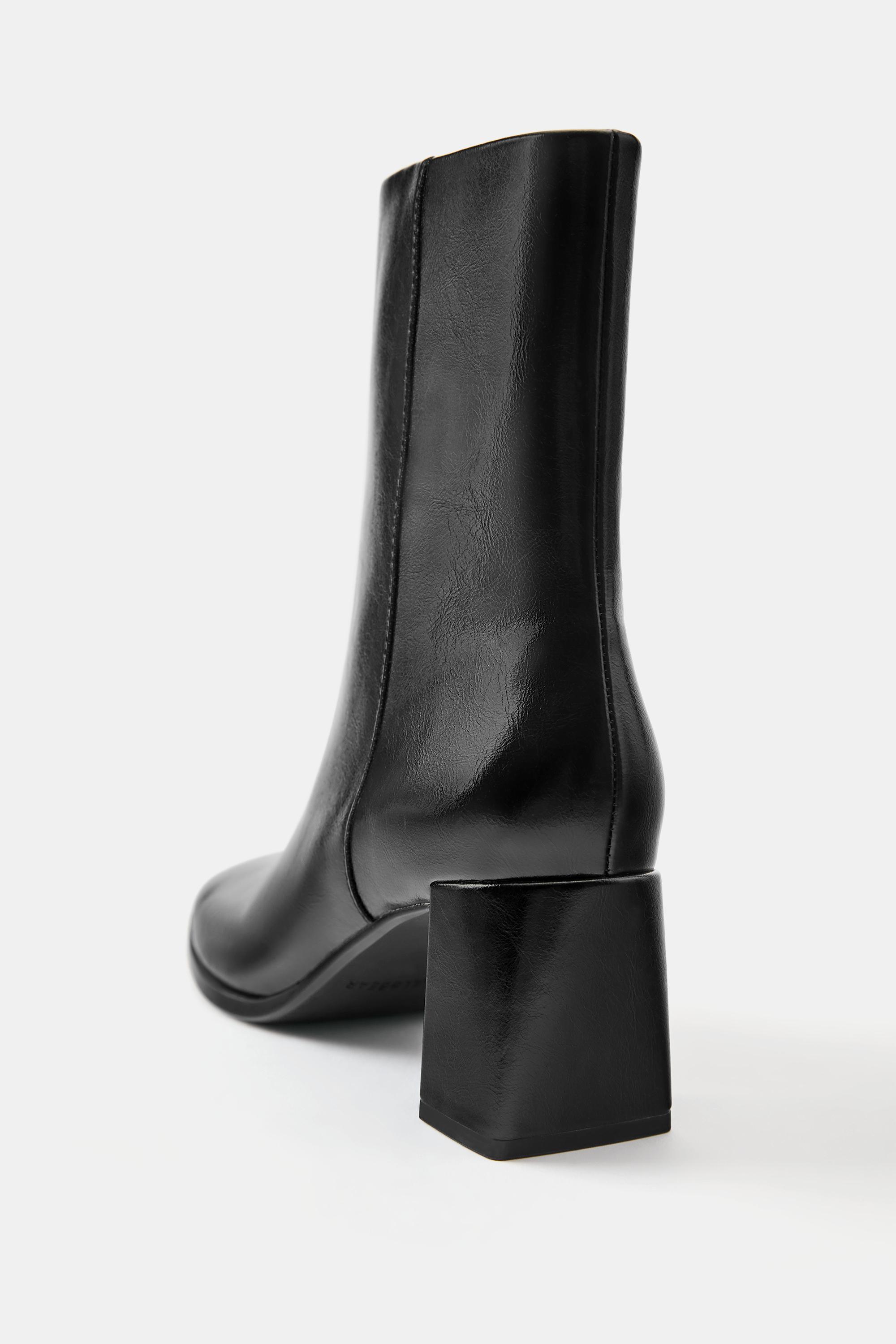 High-heel ankle boots — Black