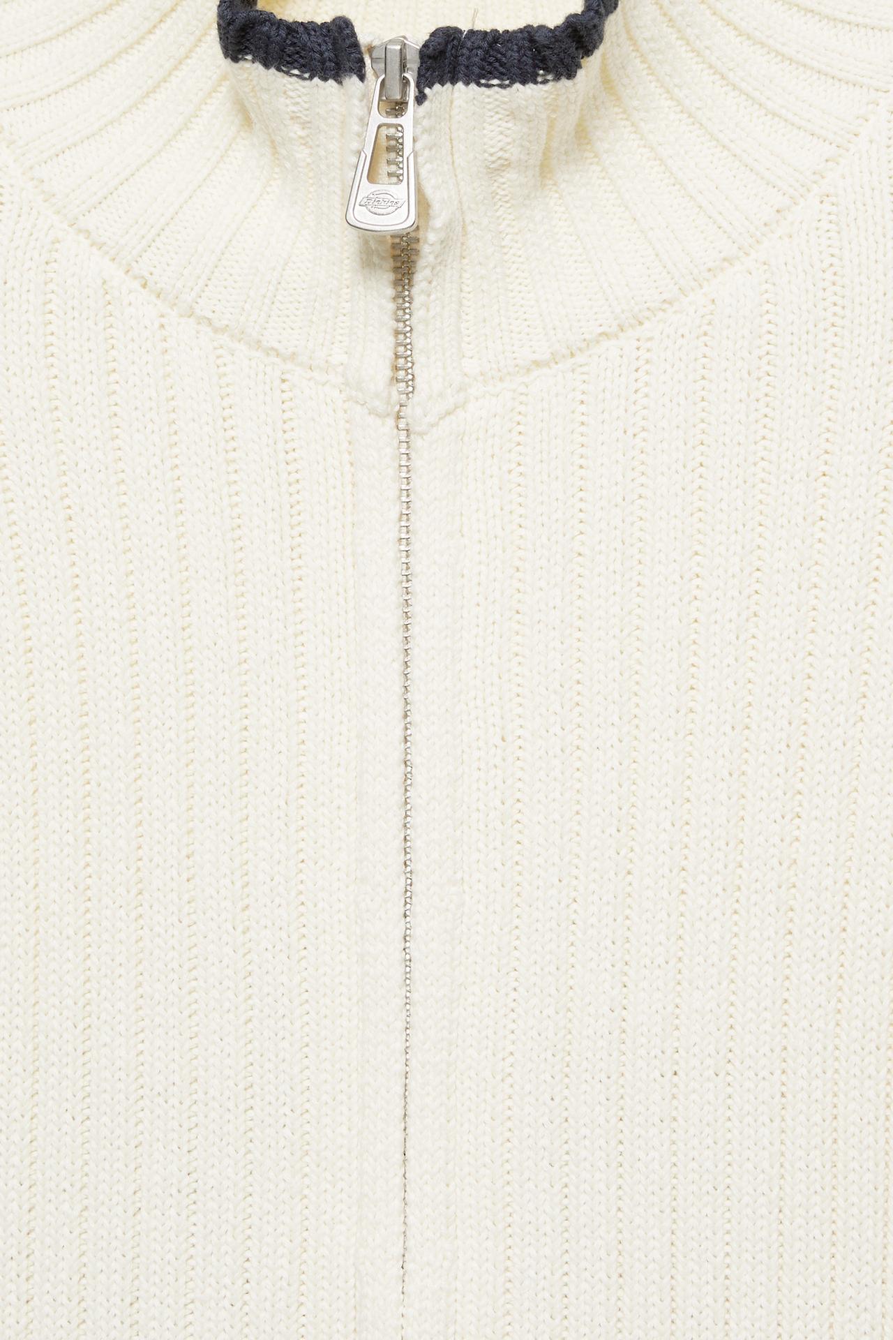 Dickies zip-up cardigan — Ecru